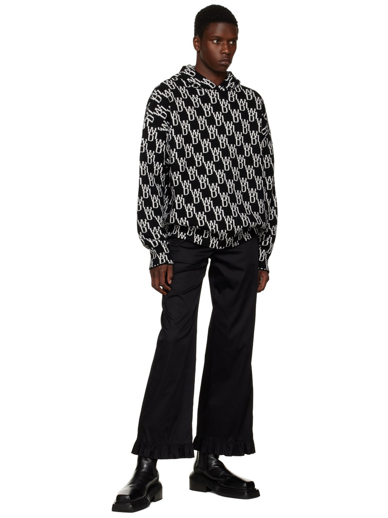 We11done Black Jacquard Hoodie outlook