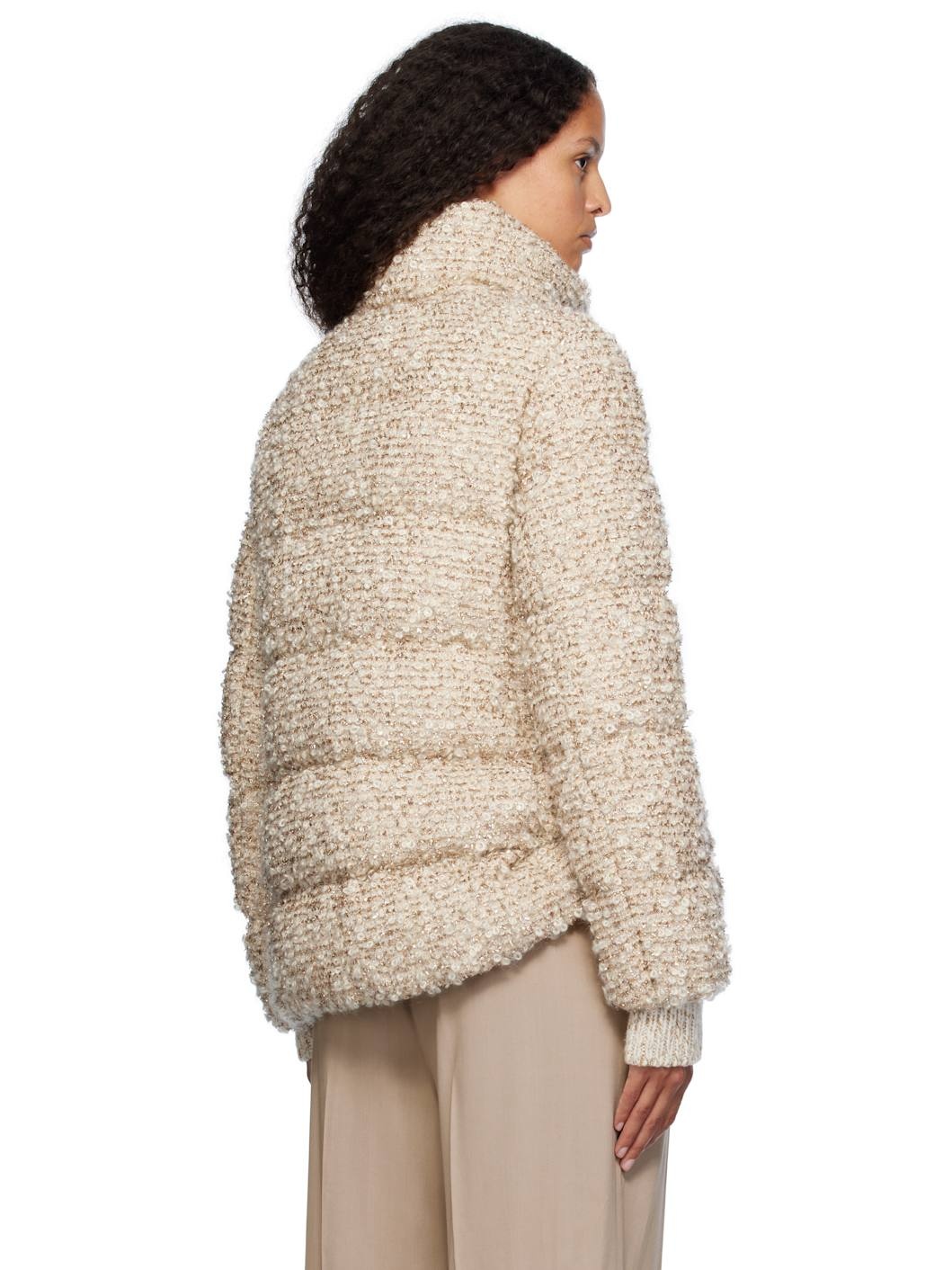 Beige Cochevisse Mohair & Wool Short Down Jacket - 3