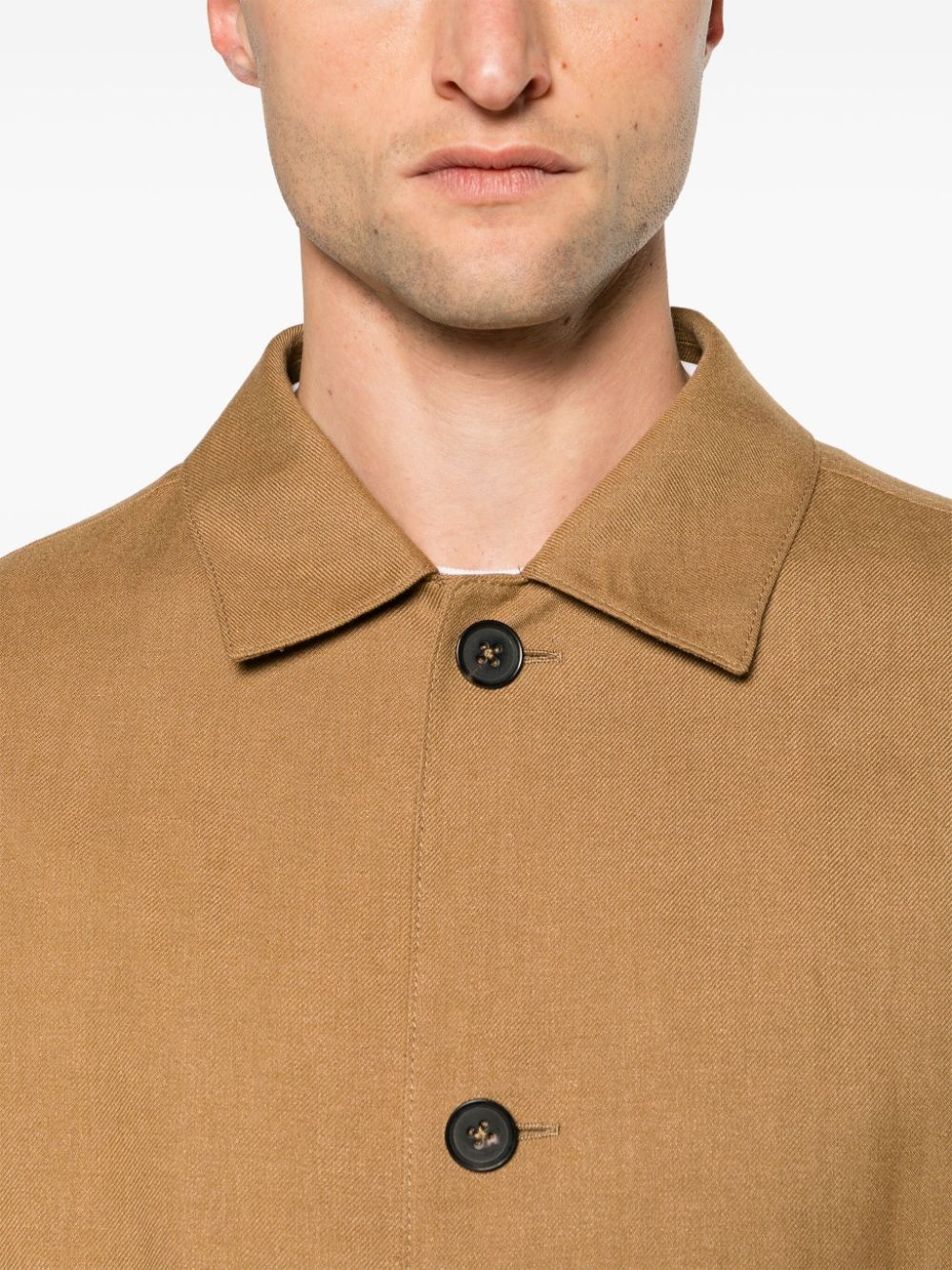 linen blend shirt jacket - 5