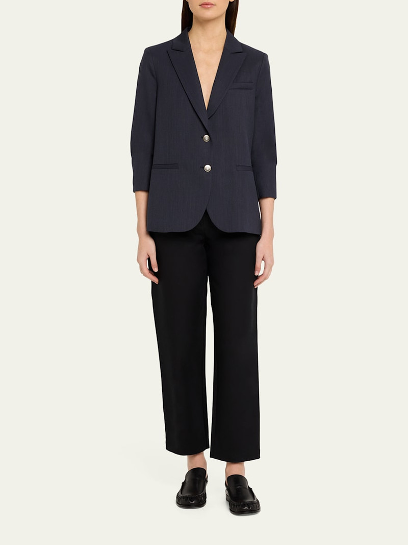 TWP Boyfriend Single-Breasted Stretch Wool Blazer outlook