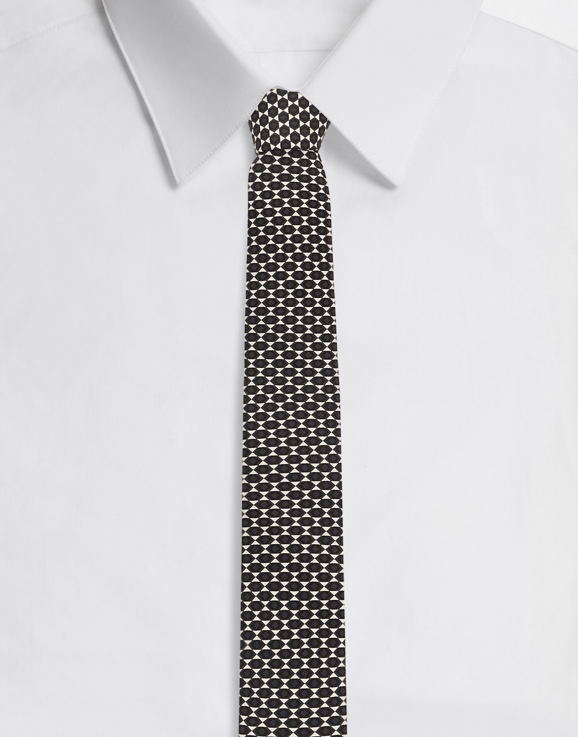 6-cm printed silk blade tie - 1