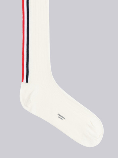 Thom Browne Rib Merino Stripe Over the Calf Socks outlook