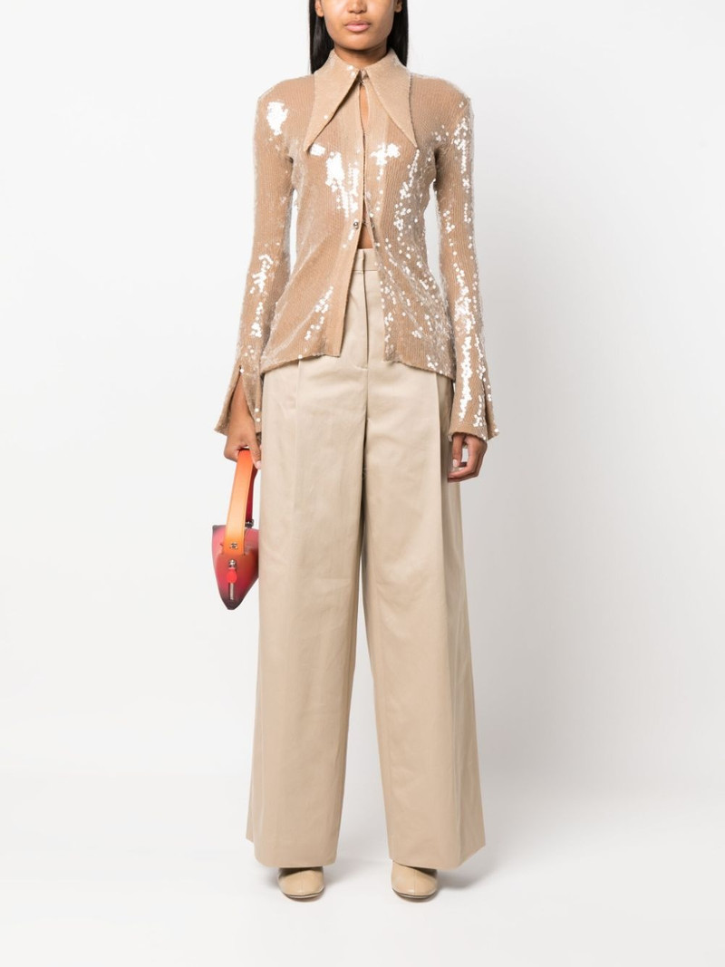 Lanvin wide-leg gabardine trousers outlook