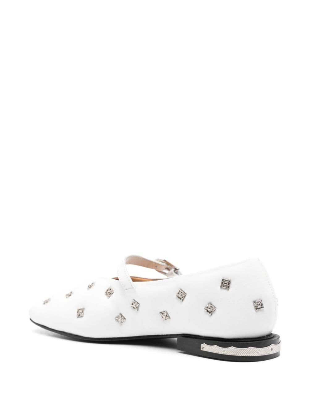 stud-detailed ballerina flats - 3