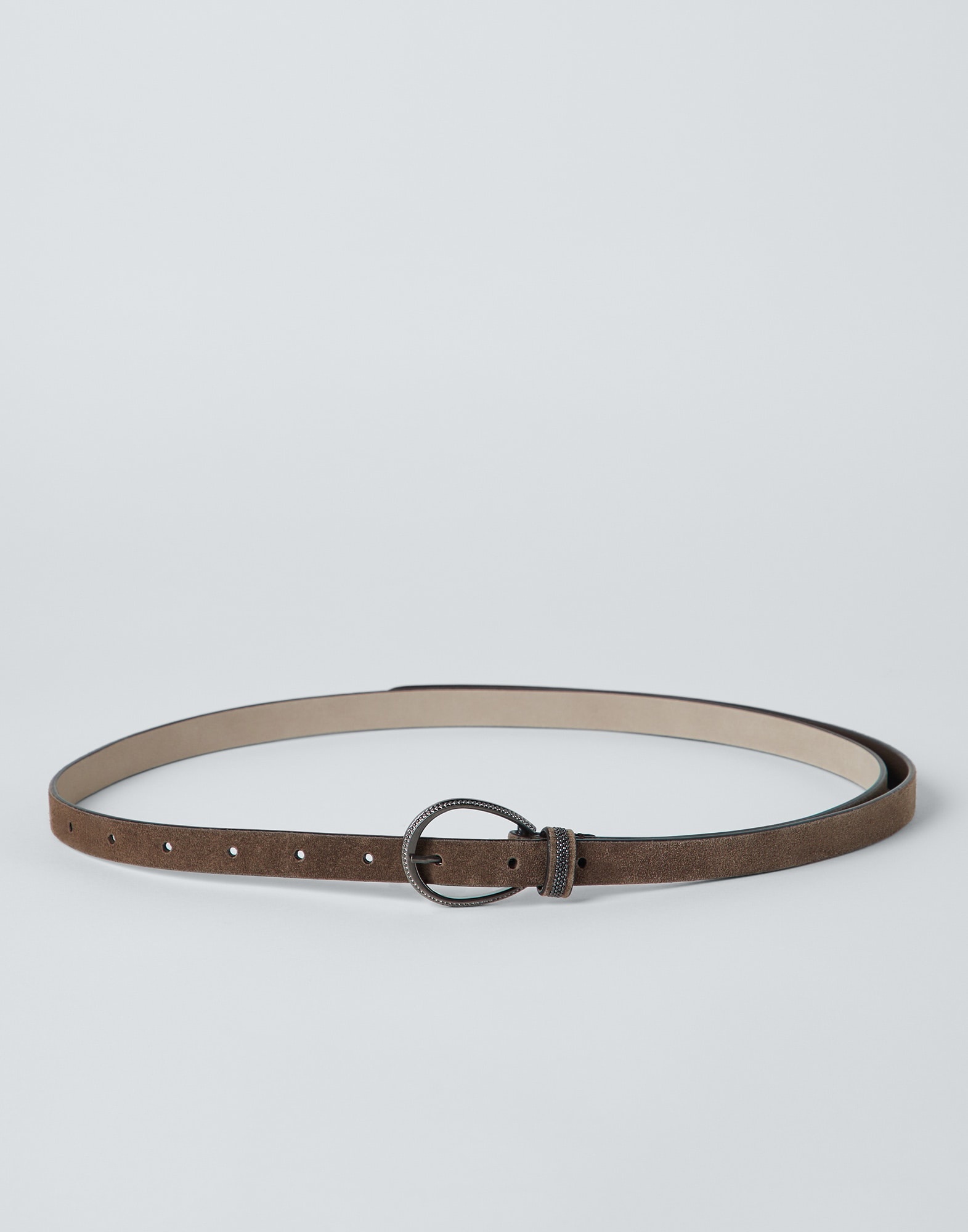 Suede belt with monili - 1