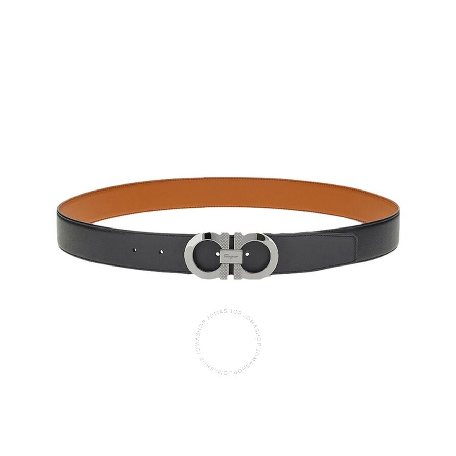 Ferragamo Gancini Buckle Reversible Leather Belt - 1