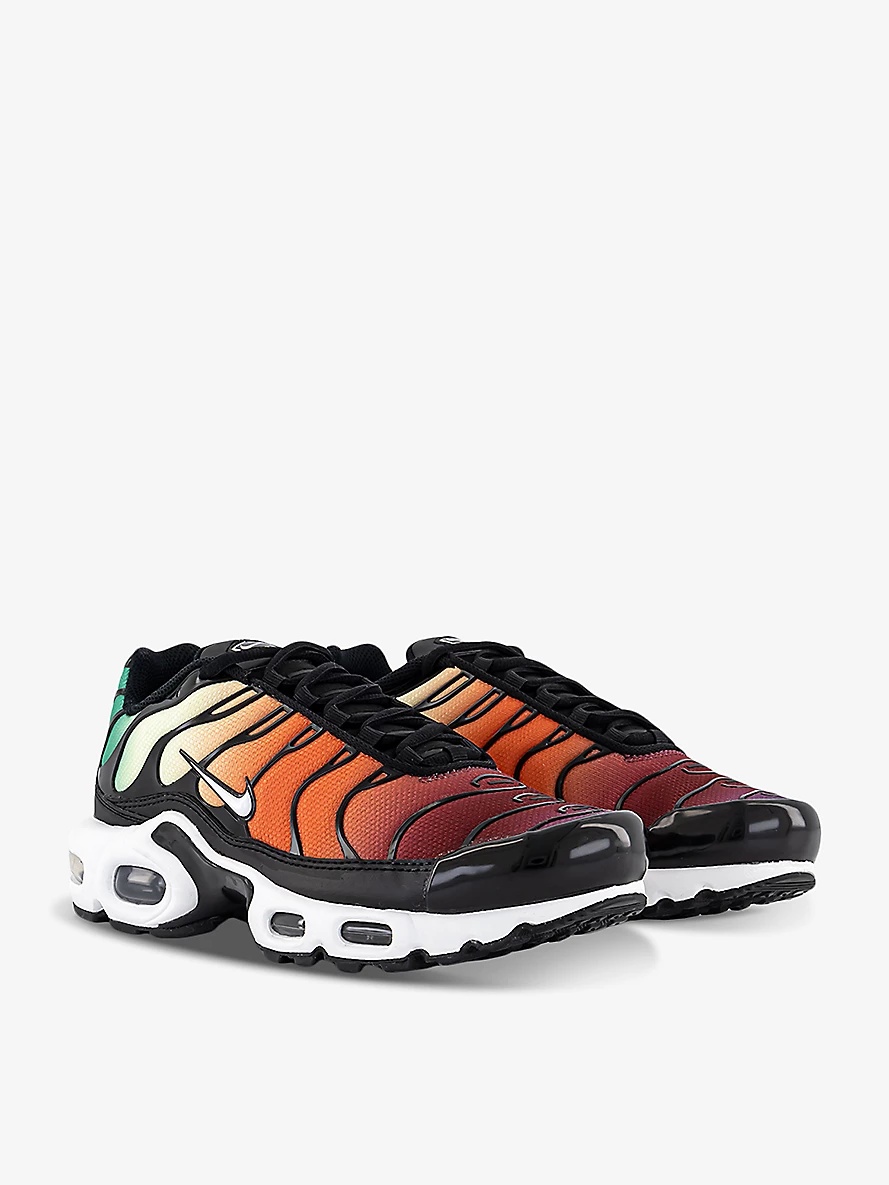 Air Max Plus brand-embroidered woven low-top trainers - 3