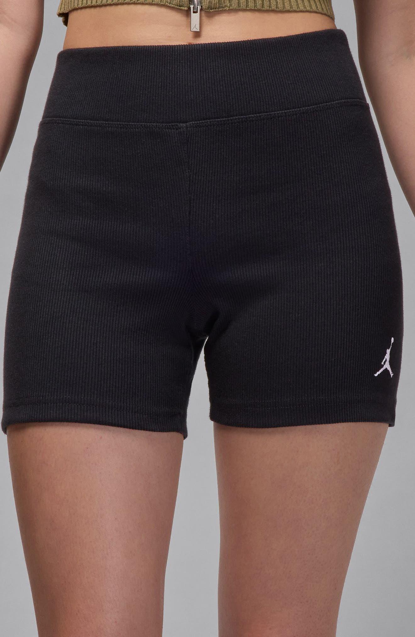 Jordan Brooklyn Essentials Bike Shorts in Black/White at Nordstrom - 5