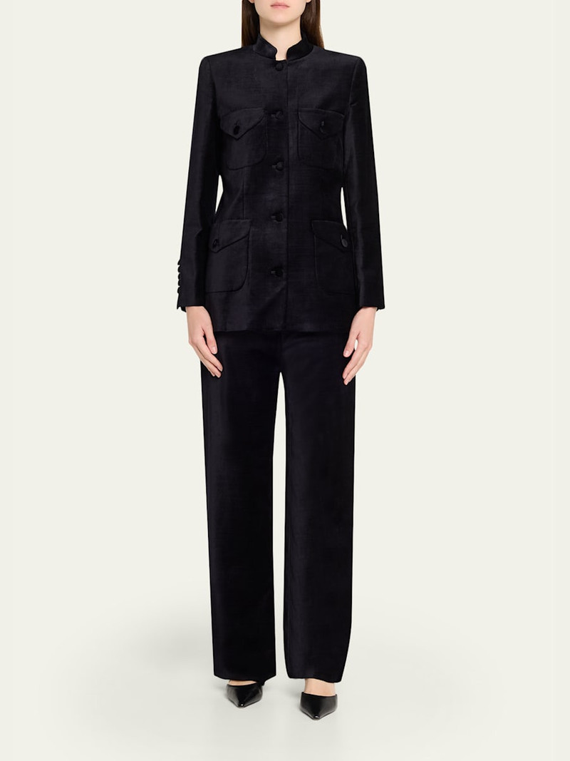 LIBEROWE Alice Velvet Straight-Leg Trousers outlook