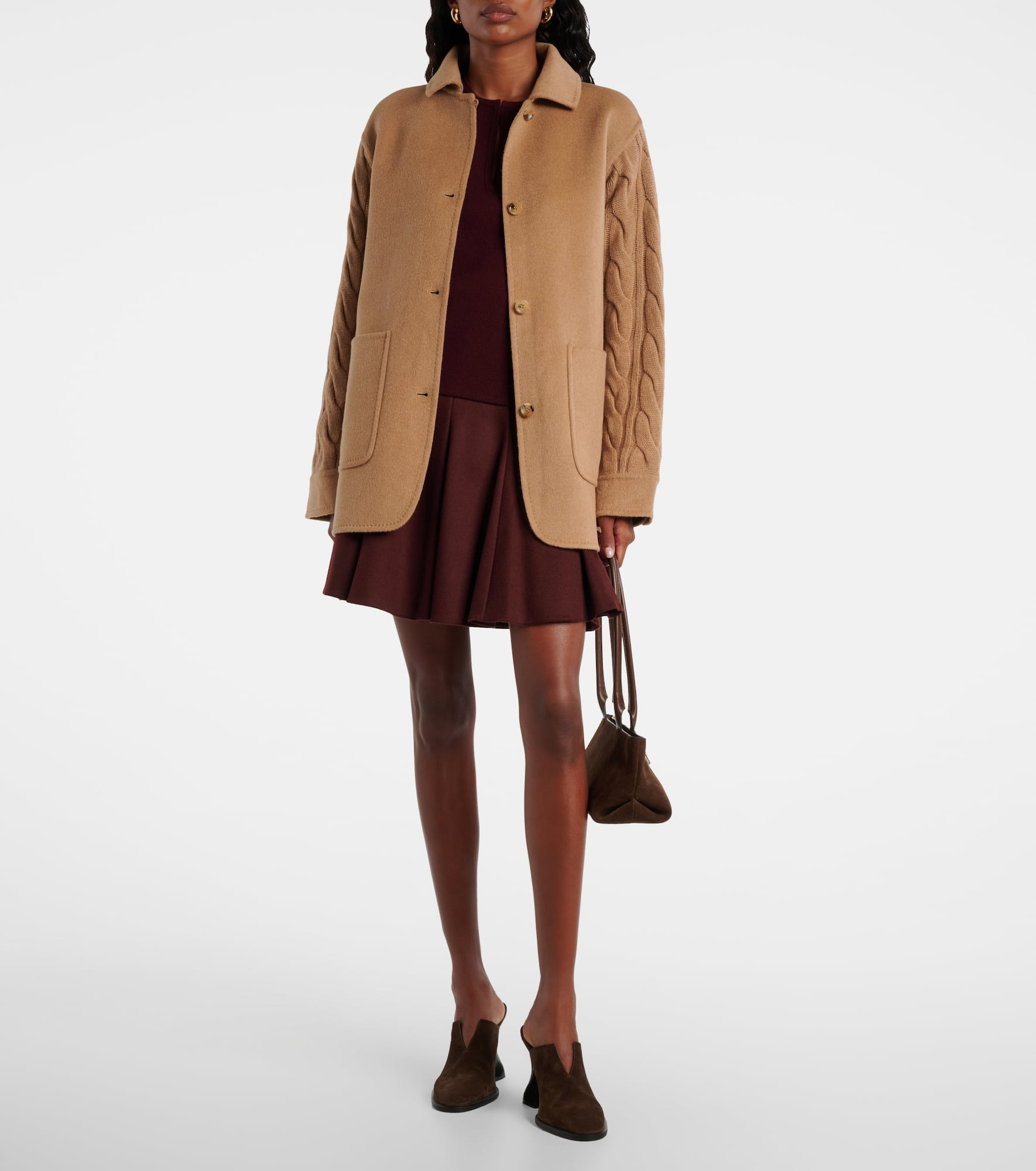 Camel hair miniskirt - 2
