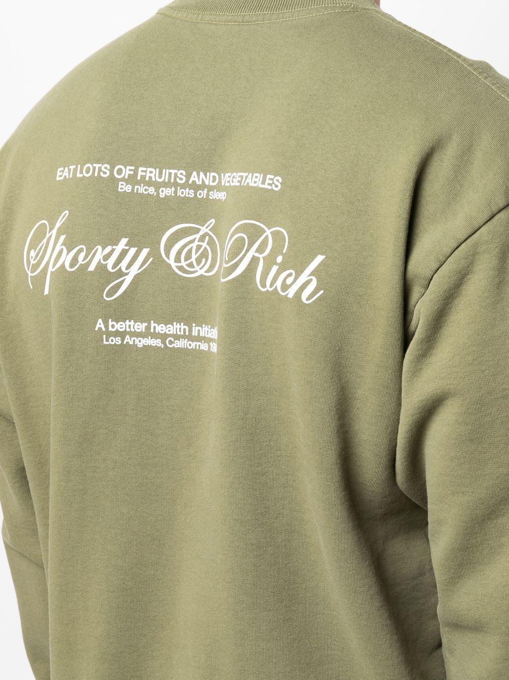 logo-print cotton sweatshirt - 6