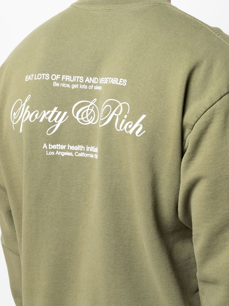 logo-print cotton sweatshirt 6