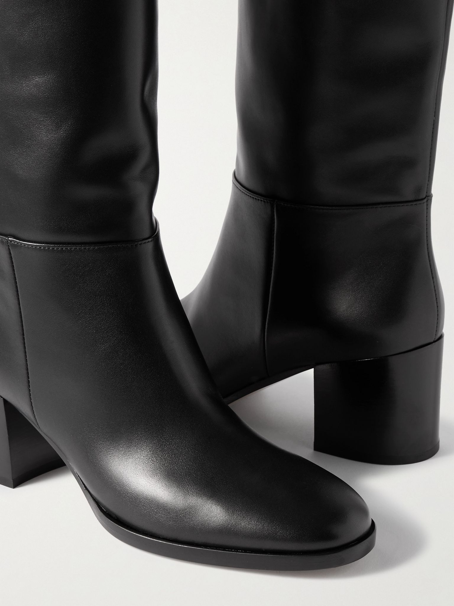 Santiago 60 leather knee boots Black - 4