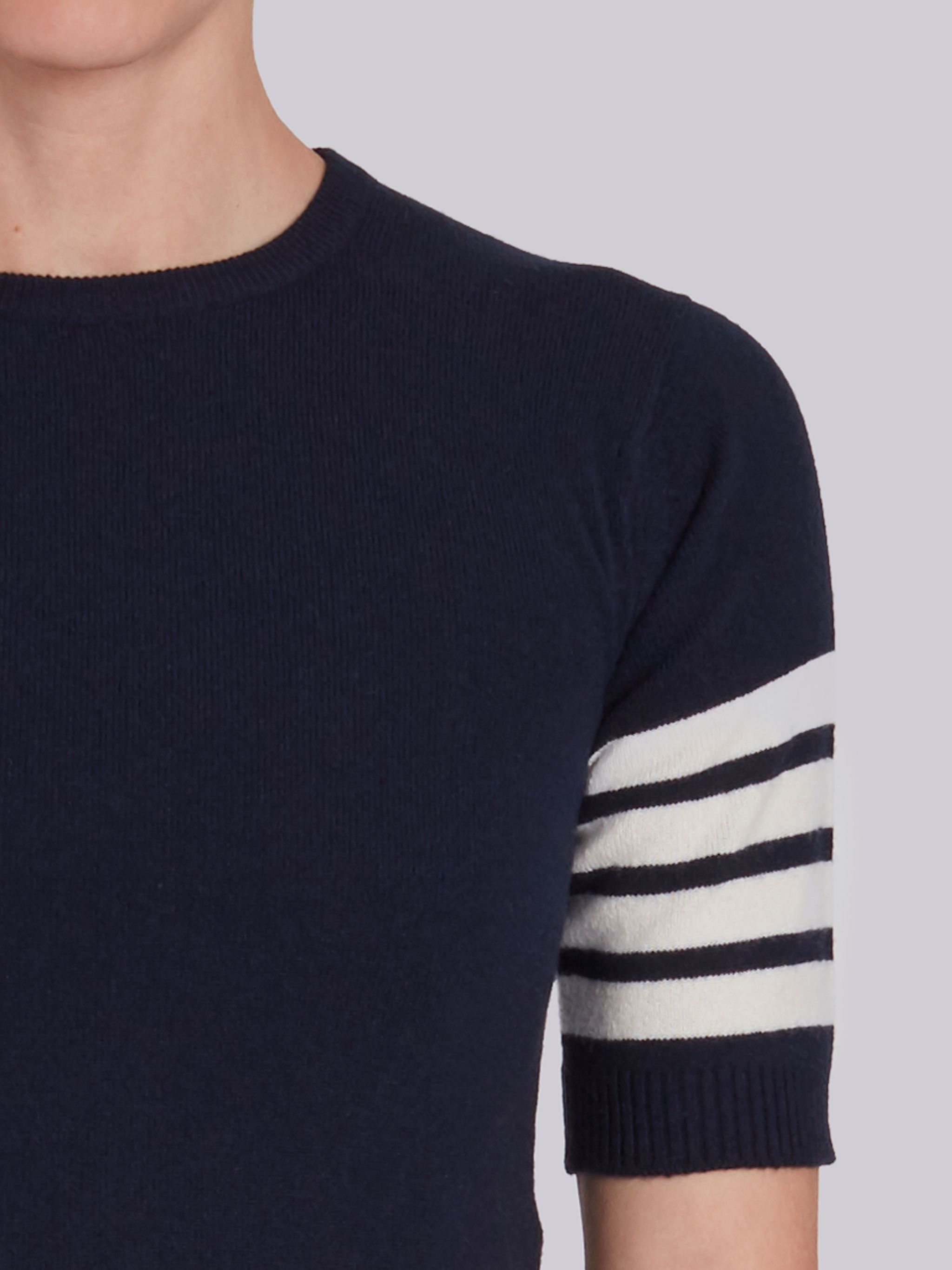 Cashmere Stripe Detail Sweater - 3