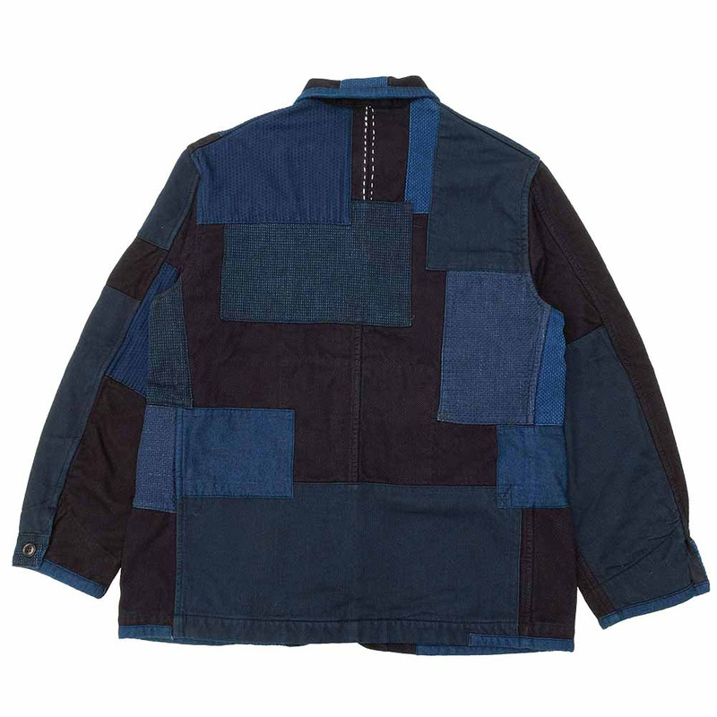 Blue Blue Japan Honnai Sashiko Nenrin Patchwork Chore Coat -1016602 outlook