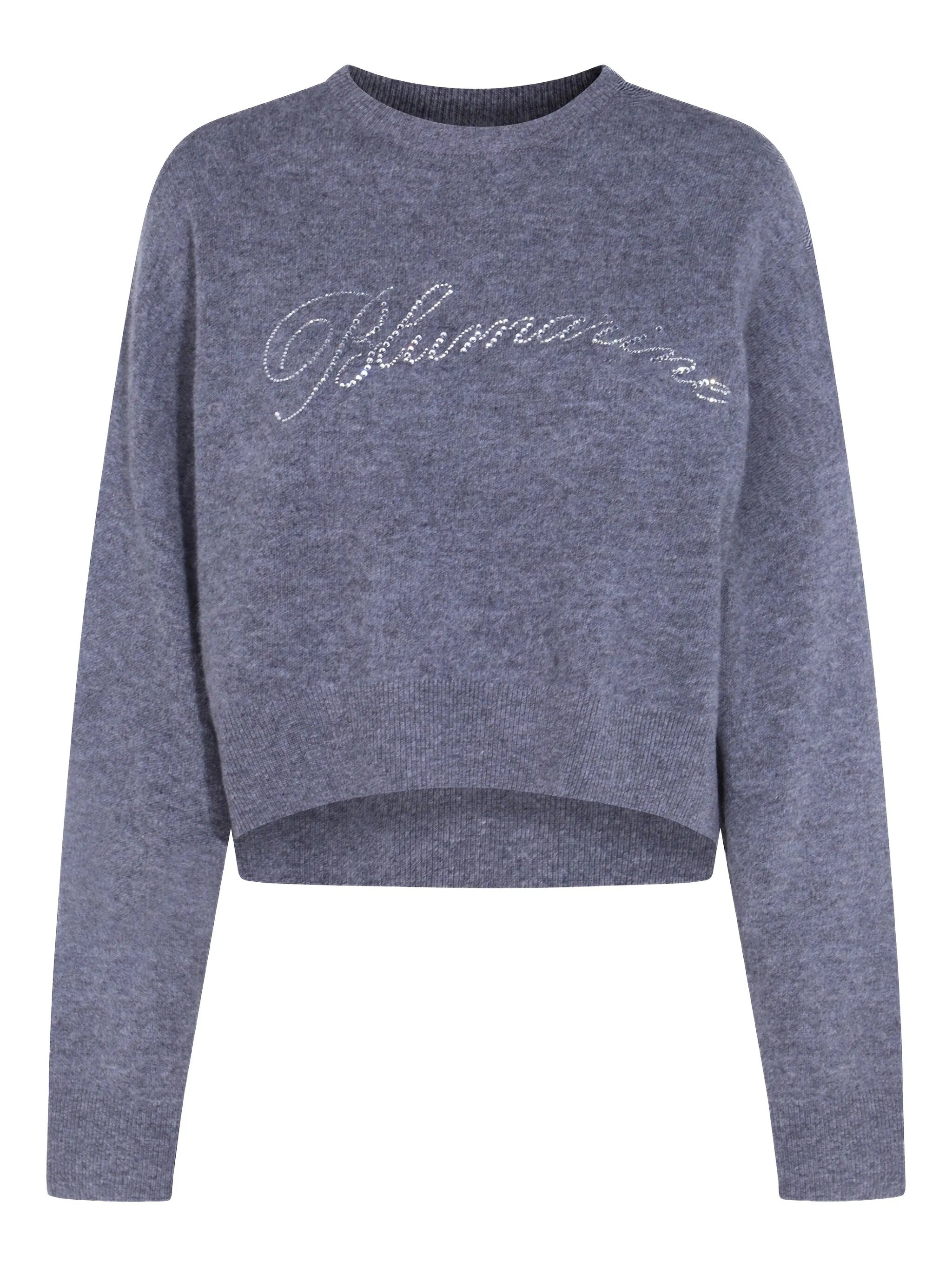 Blumarine Crystal-embellished Wool Sweater - 1