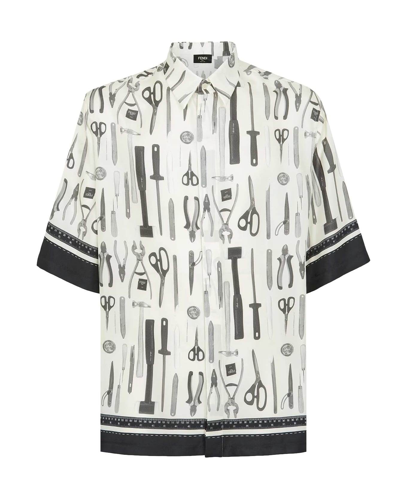 Silk Bowling Shirt With Print - 1