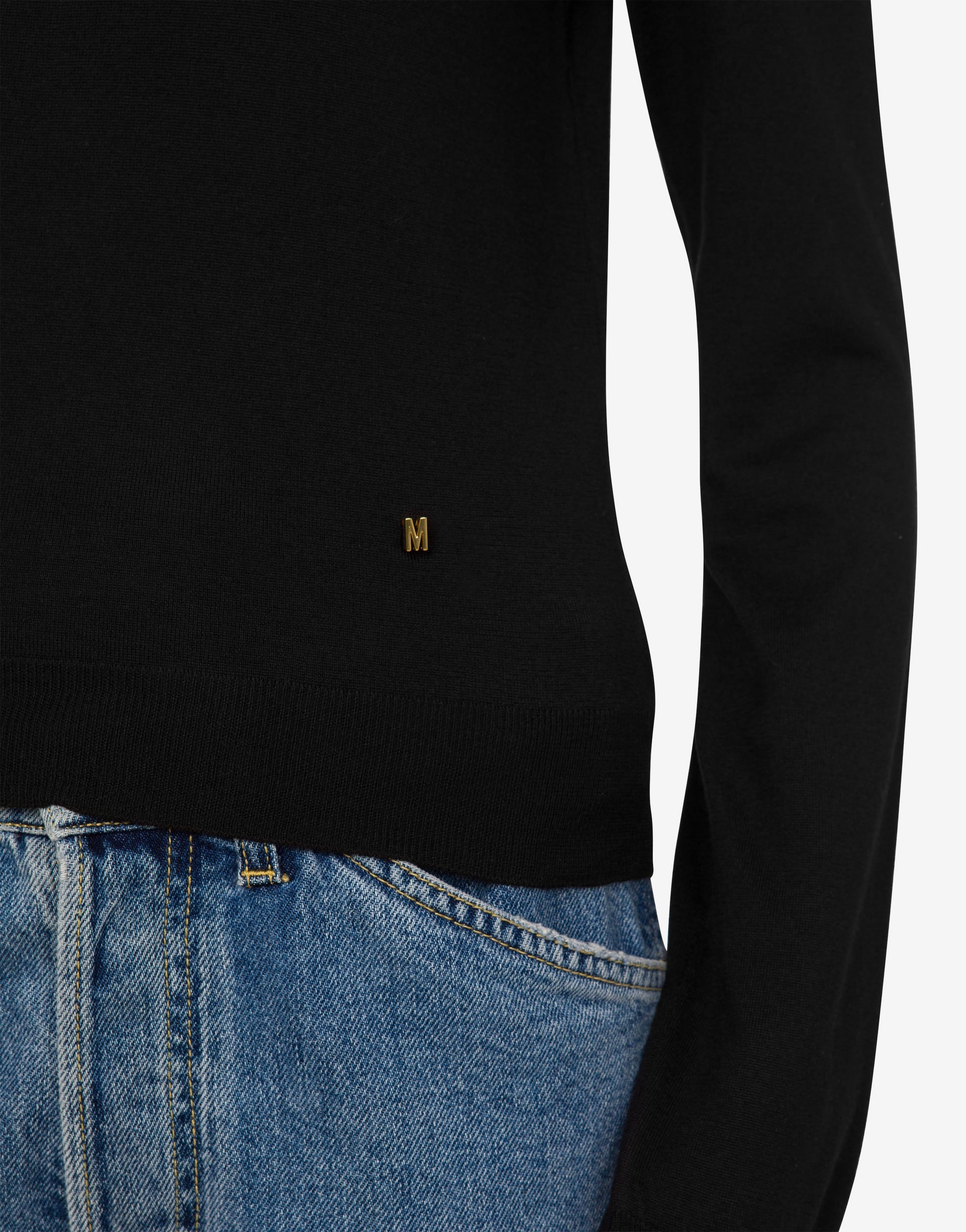 WOOL AND SILK PULLOVER GOLDEN M - 3