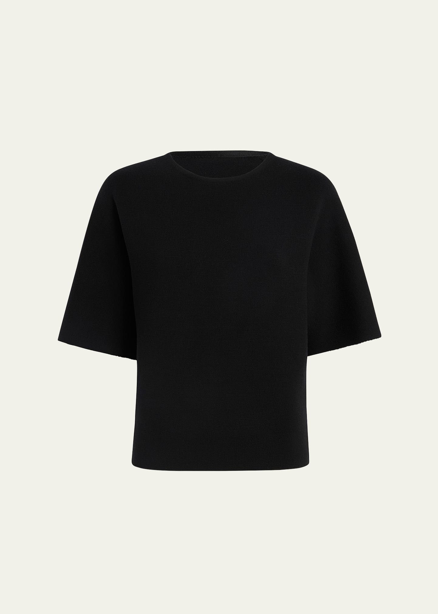 Warren Elbow-Sleeve Wool-Blend Top - 1