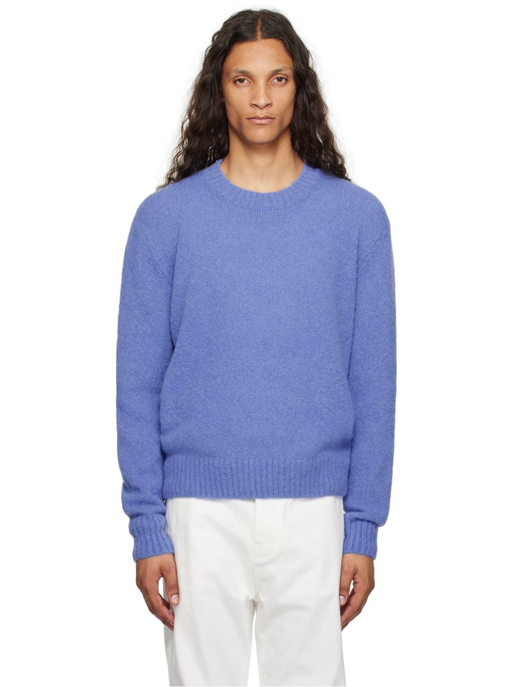 Blue Alpaca Sweater - 1