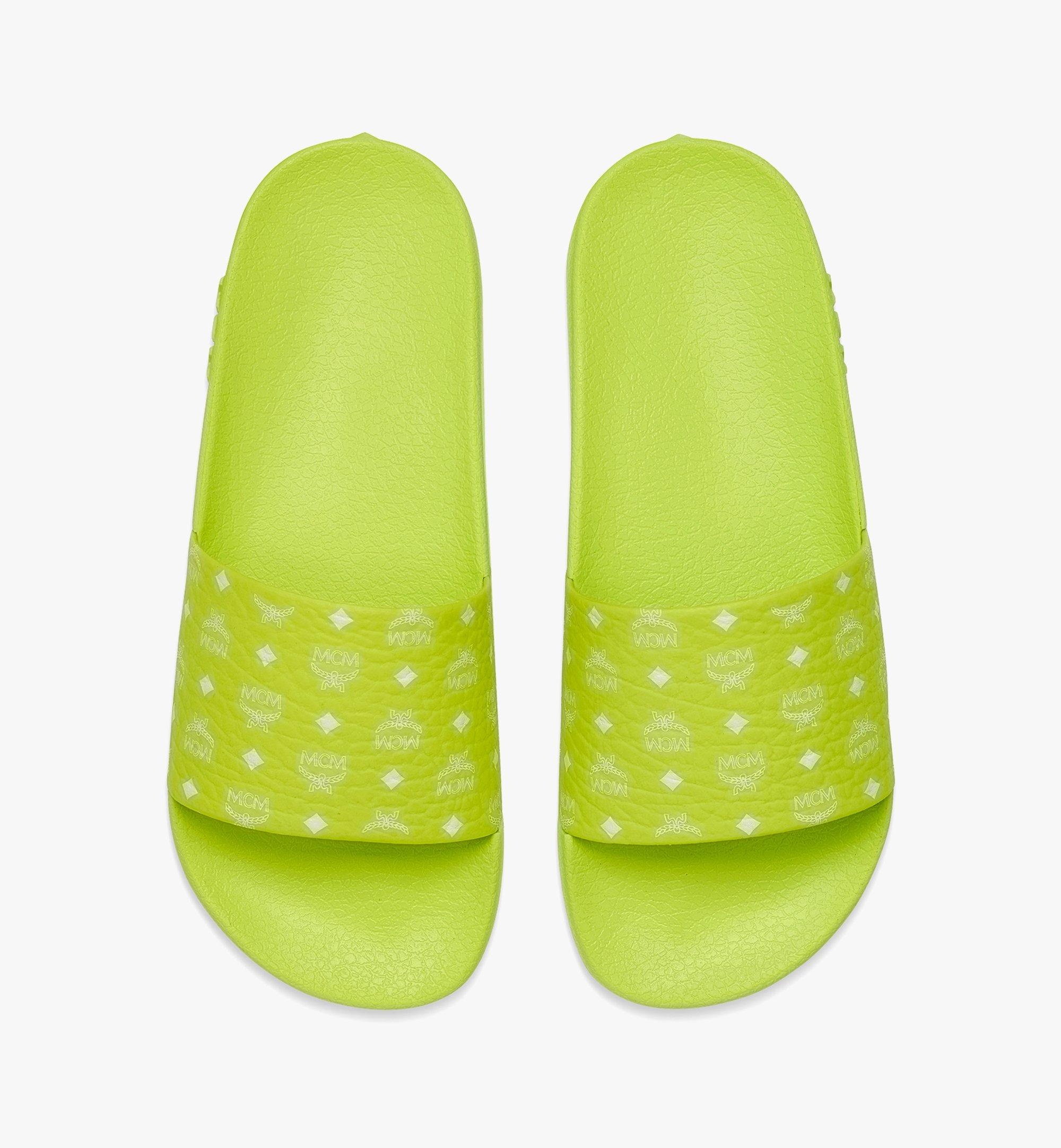 Monogram Print Rubber Slides - 4