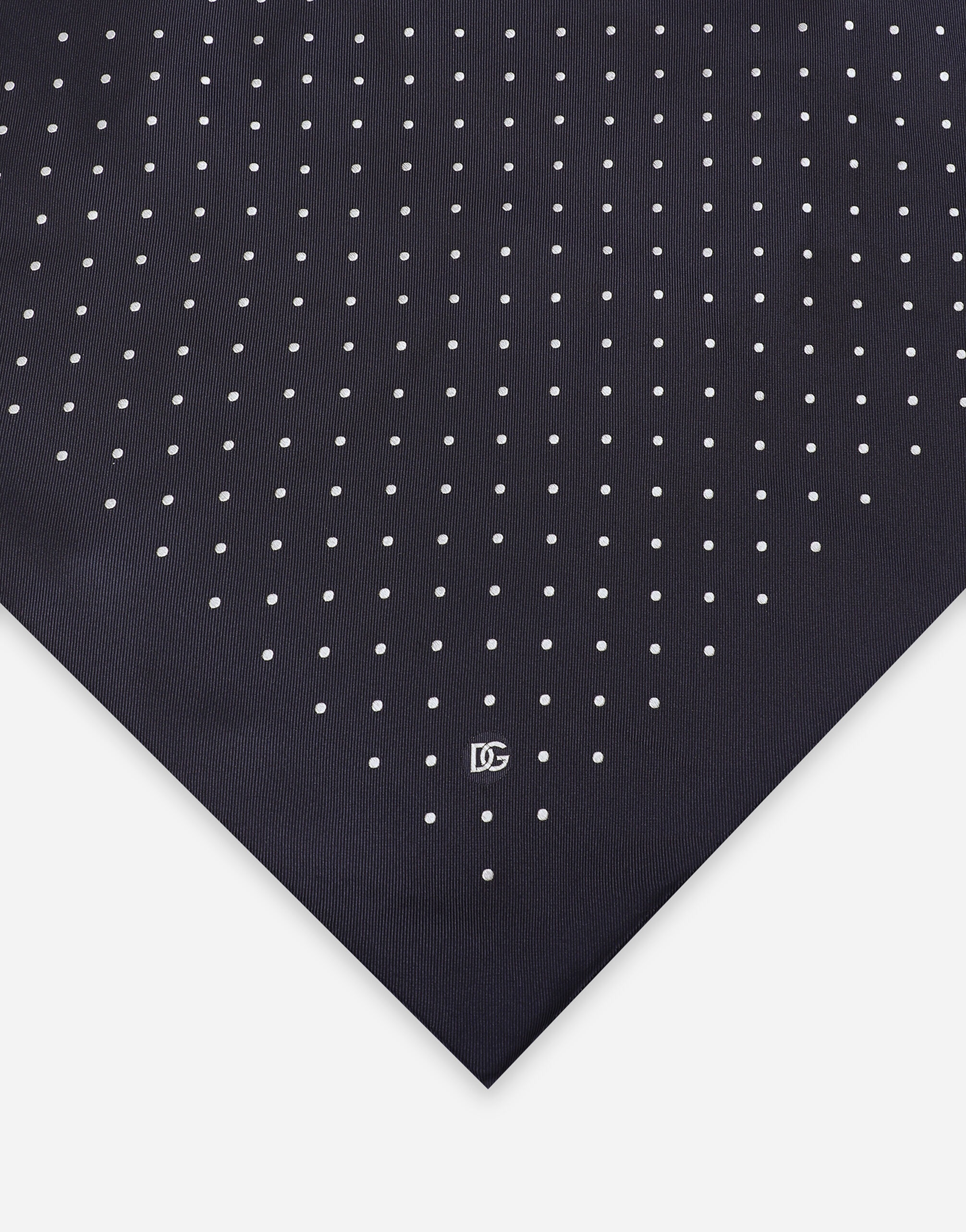 Silk jacquard pocket square with DG logo - 2