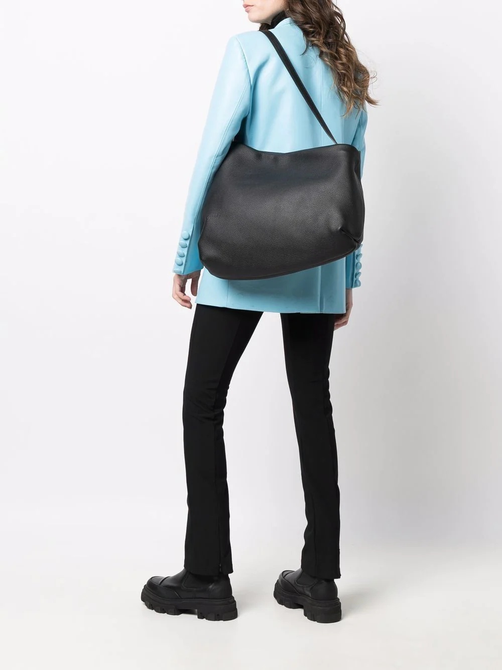 asymmetric leather shoulder bag - 2