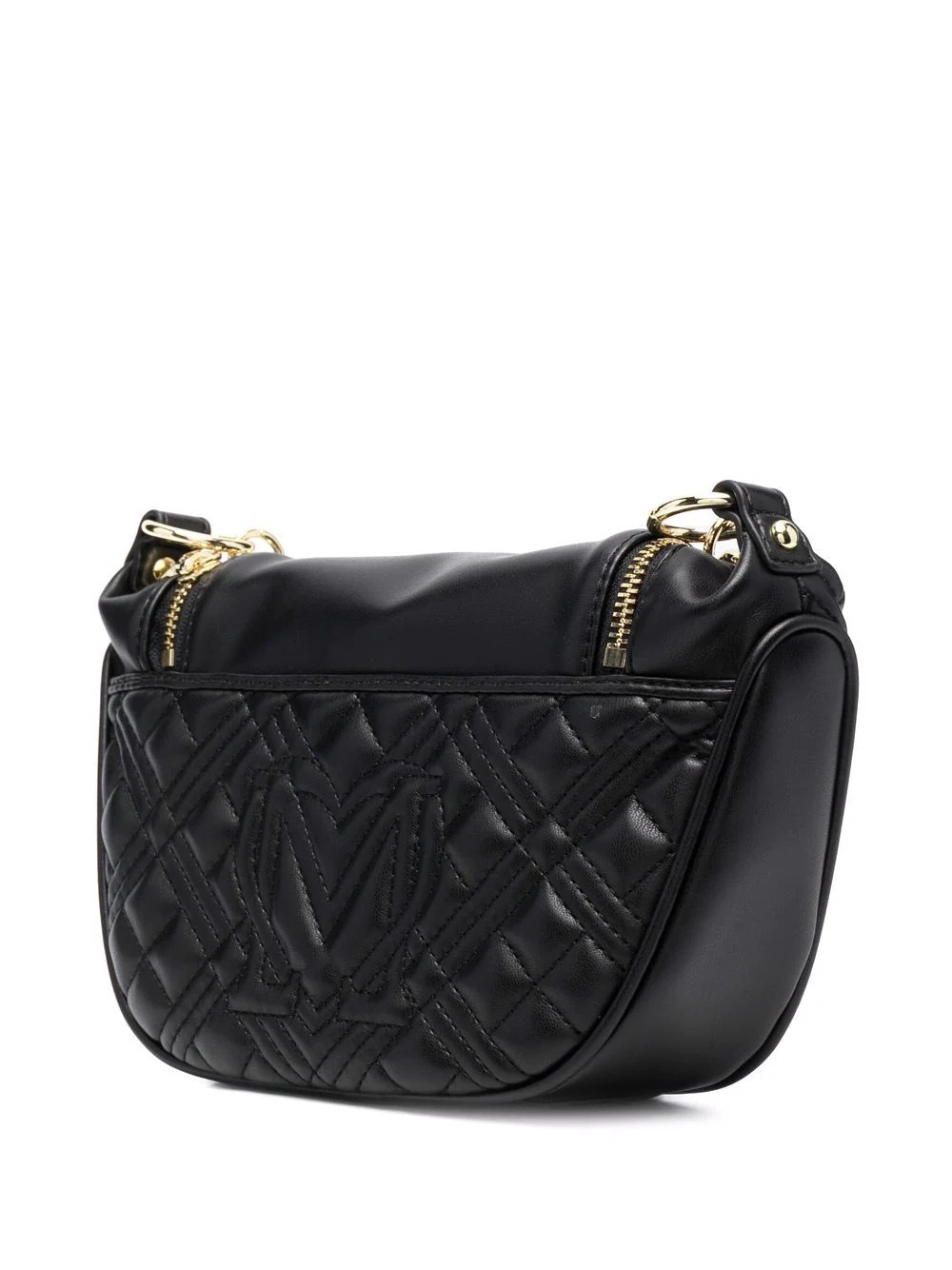 logo-plaque quilted crossbody bag - 4