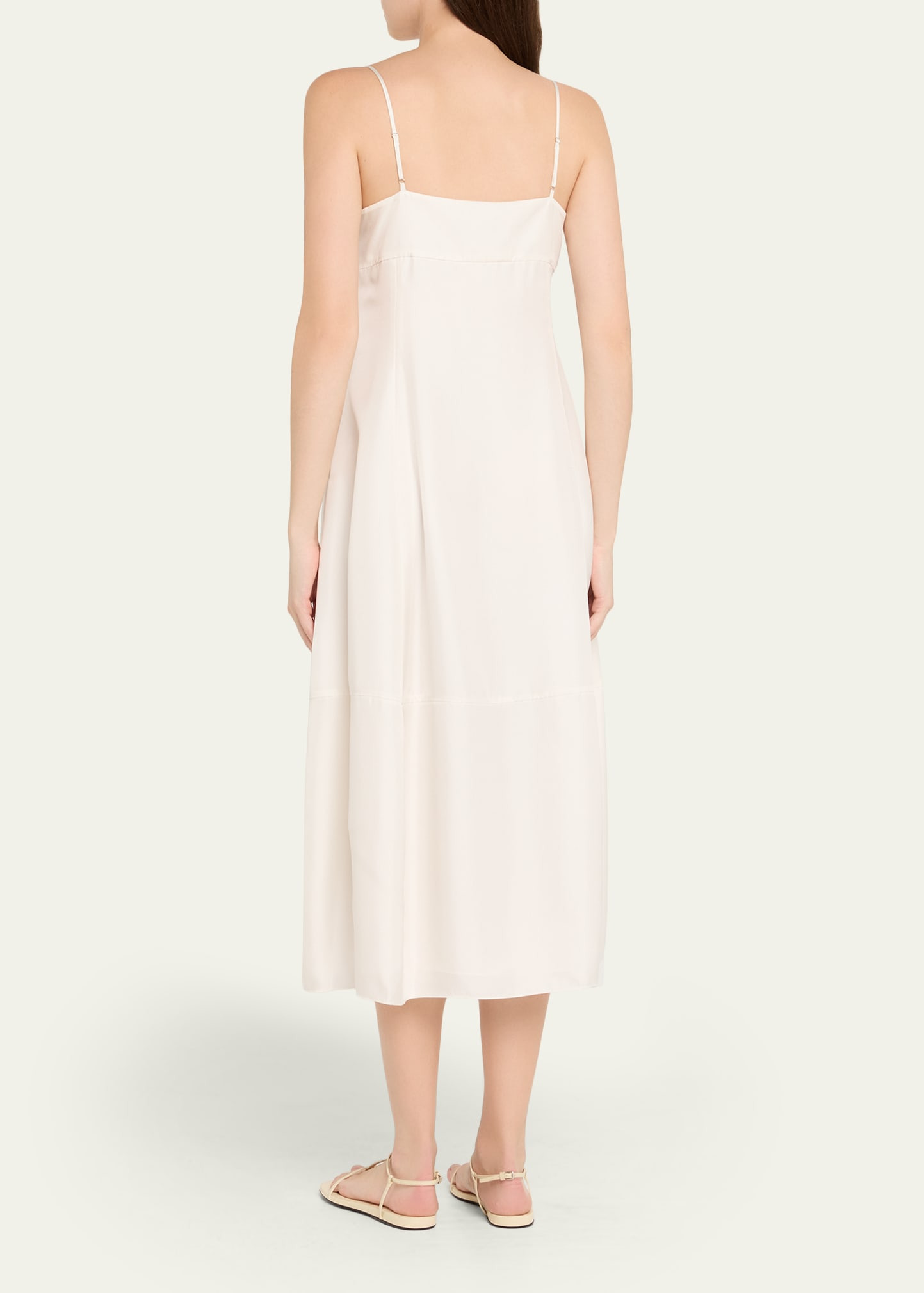 Sleeveless Silk-Twill Dress - 3