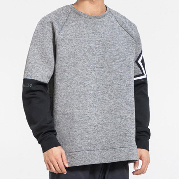 Air Jordan Men's O Neck Long Sleeve Sweatshirt Grey 'Gray Black' 939945-091 - 3