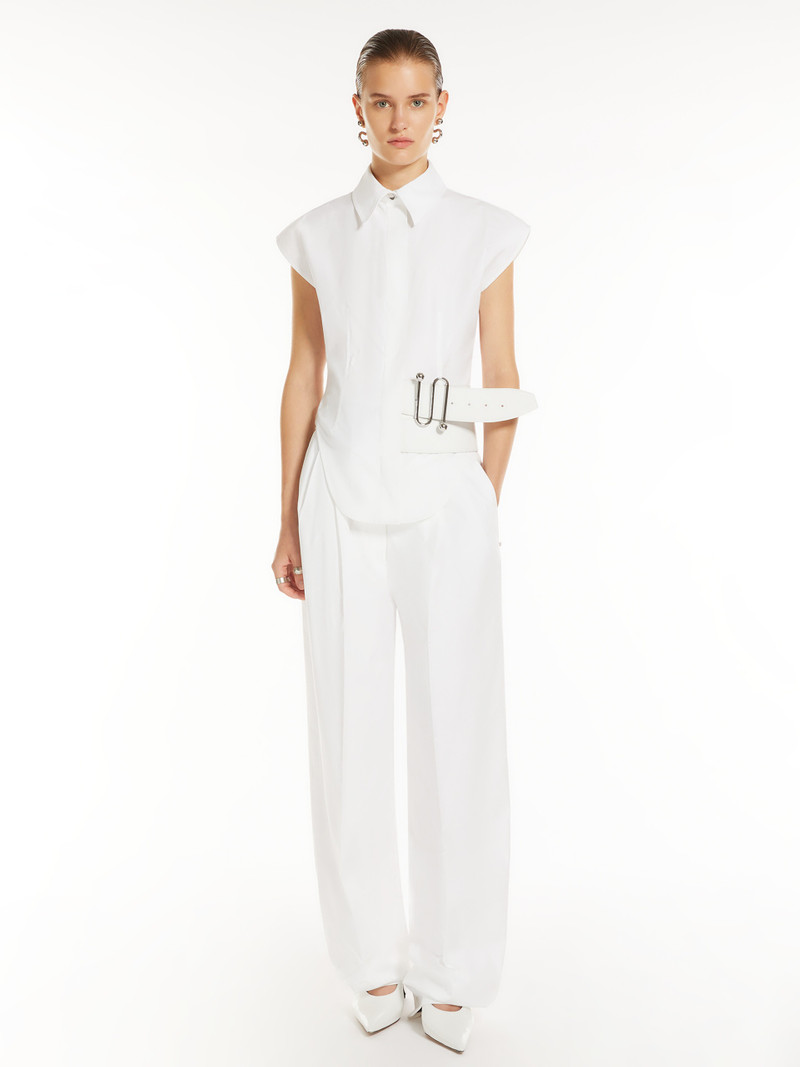 Sportmax SABATO Pure cotton sleeveless shirt outlook