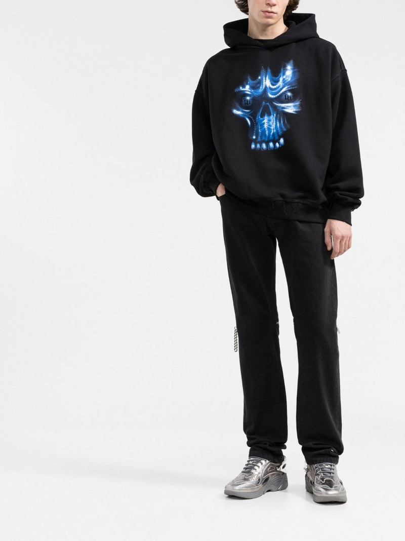 MISBHV skull print drawstring hoodie outlook