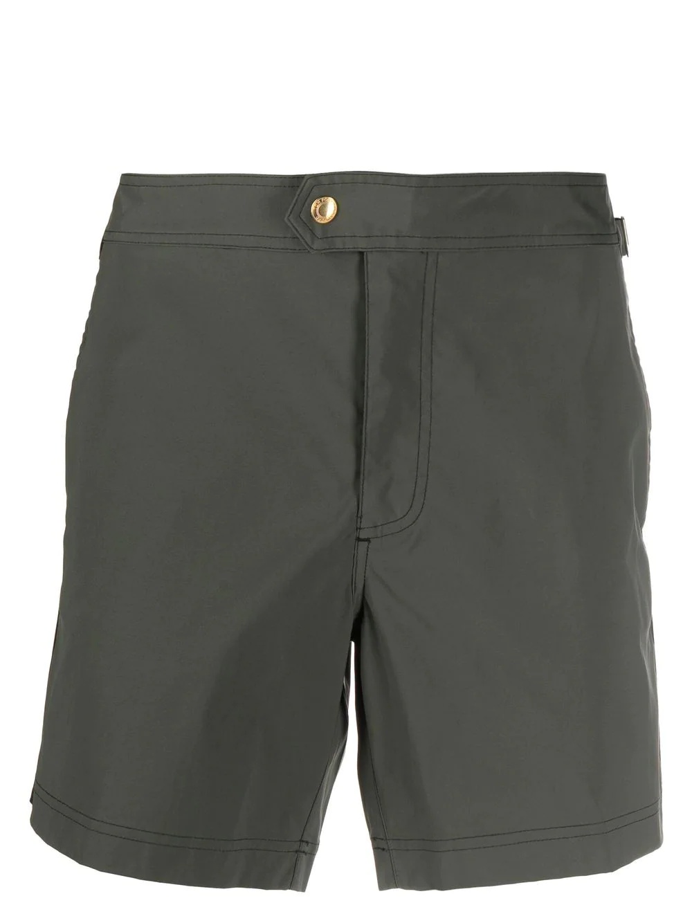 off-centre button-fastening swim shorts - 1