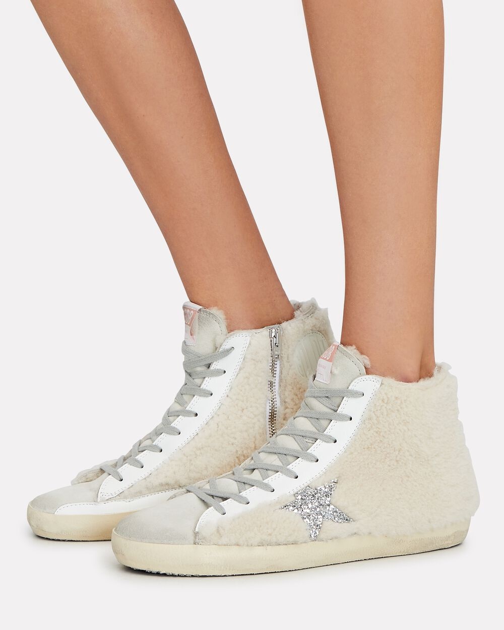 Francy Shearling High-Top Sneakers - 2