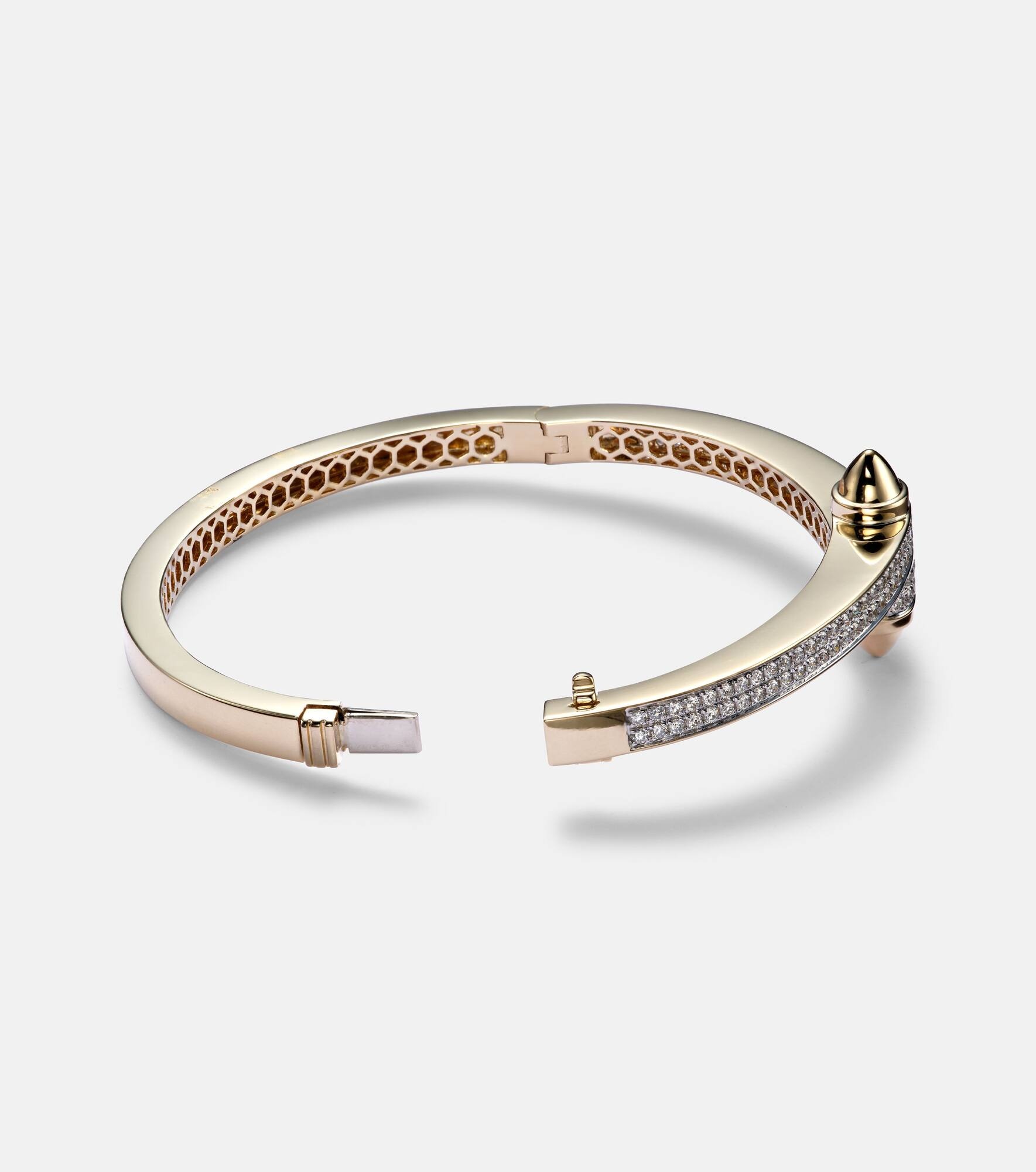 Storm 14kt gold bangle with diamonds - 5