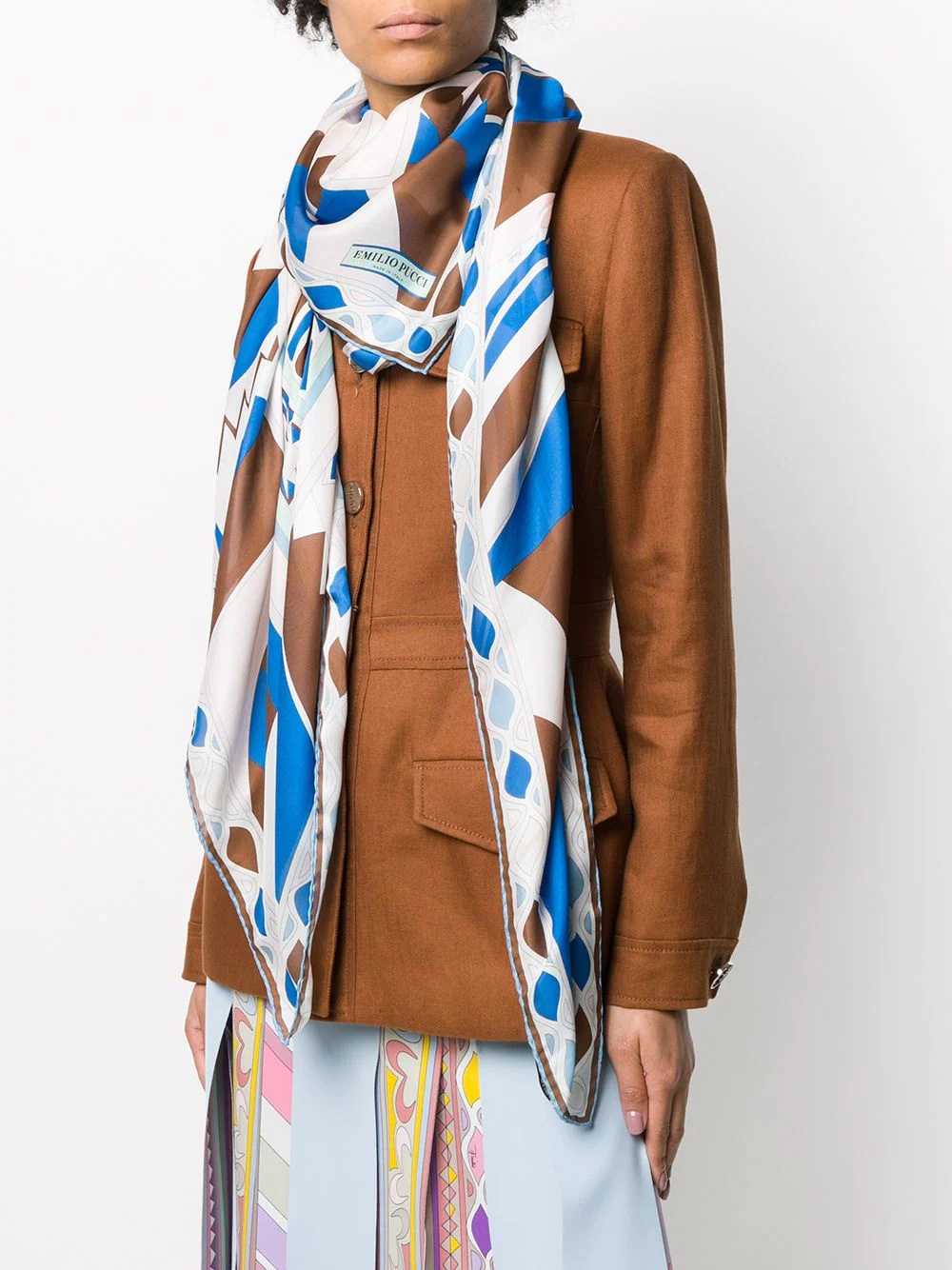 abstract print silk scarf - 2