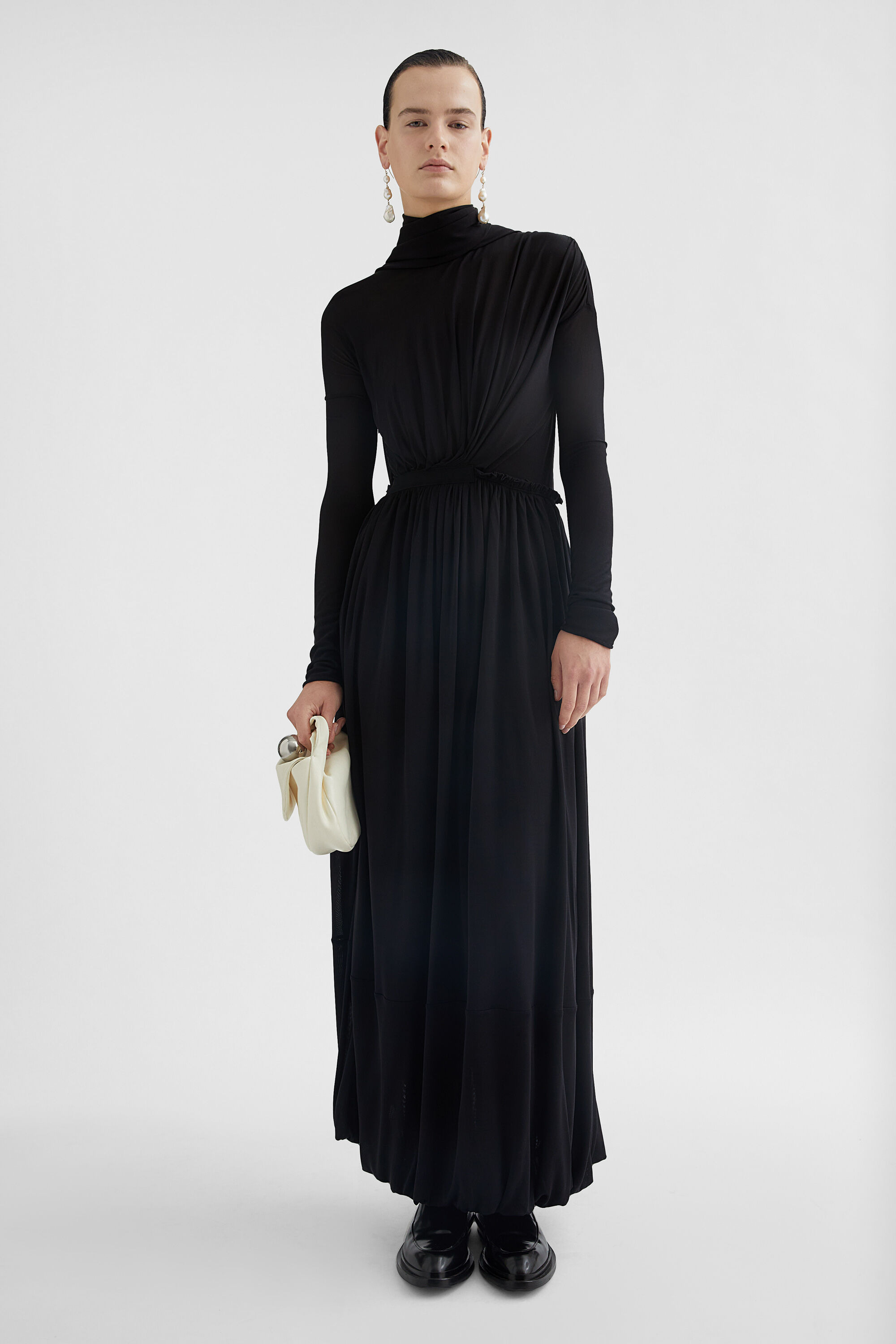 Silk Draped Dress - 6