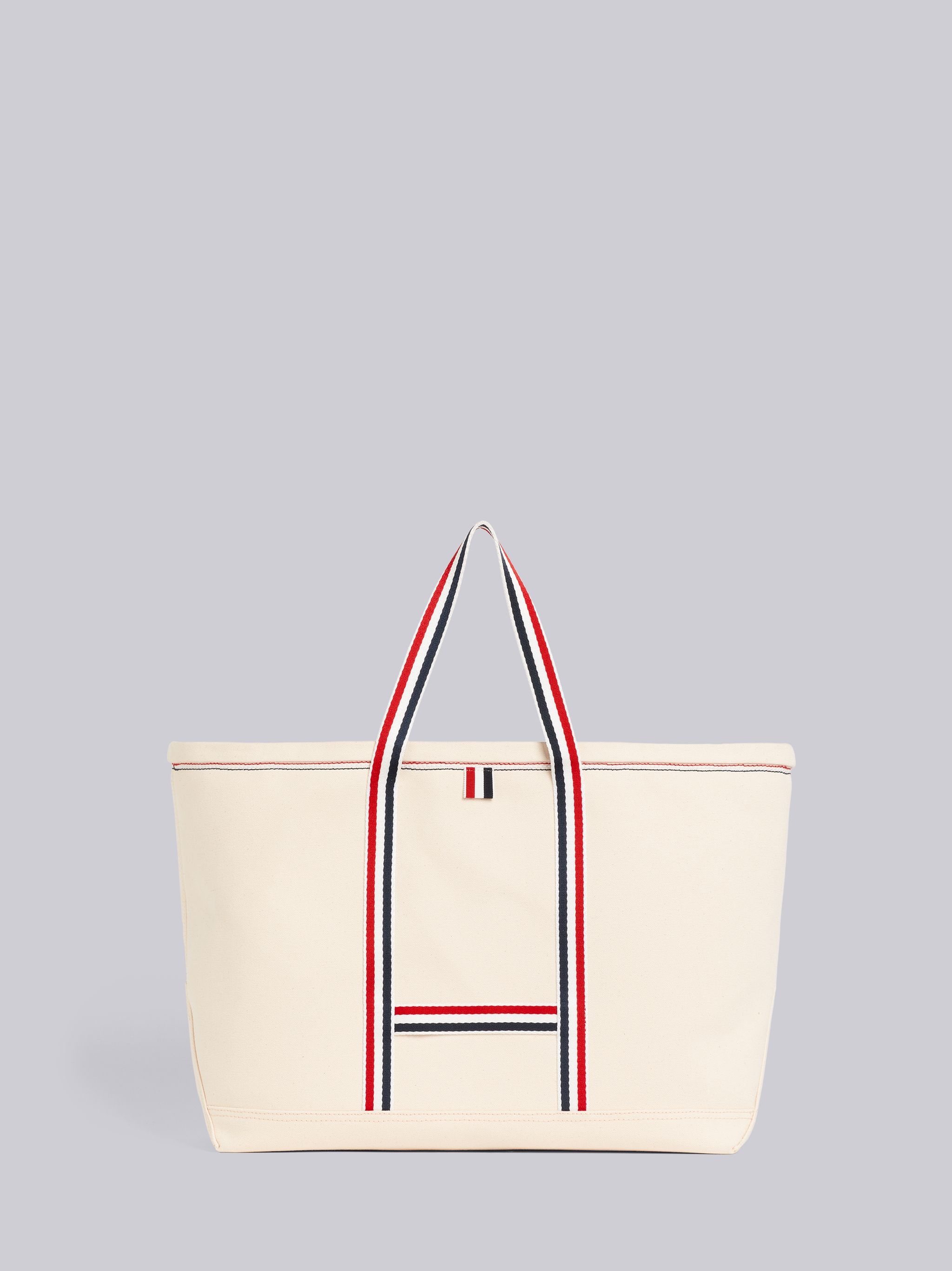 Off White Double Face Cotton Canvas Medium Tool Tote Bag - 4