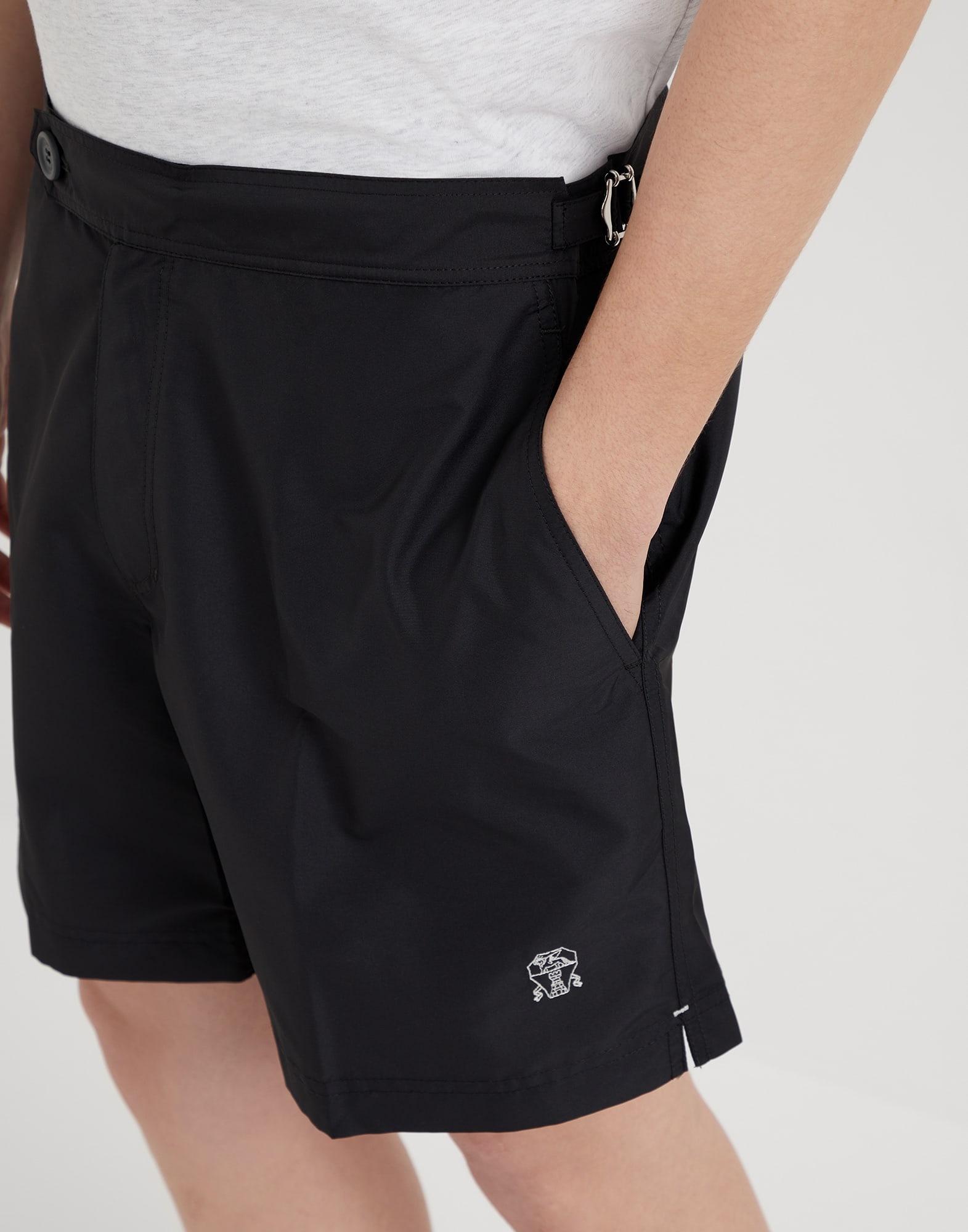 Swim shorts with tabbed waistband and waist tabs - 3