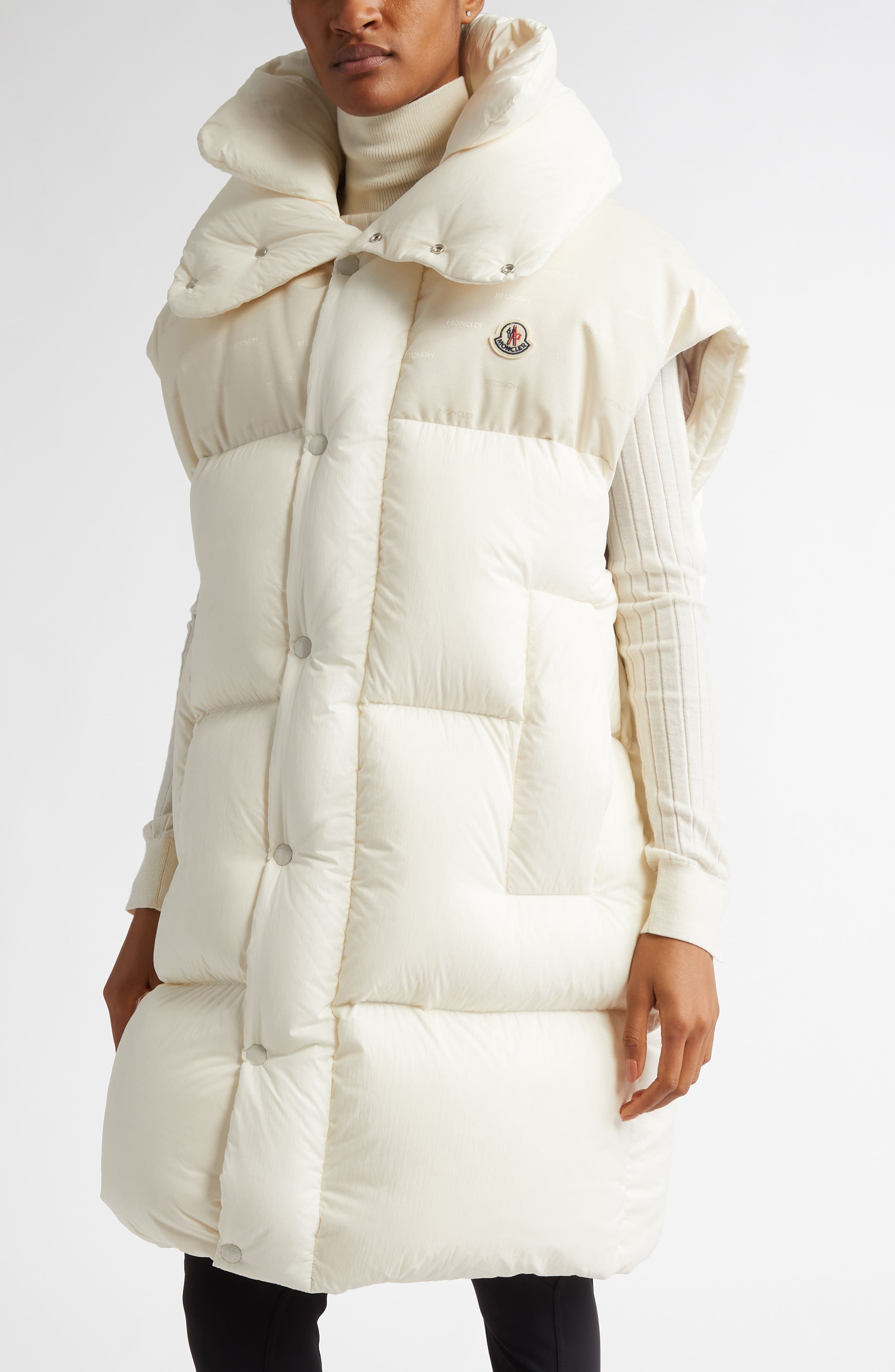 Moncler Verone Longline Down Puffer Parka in Natural at Nordstrom - 3
