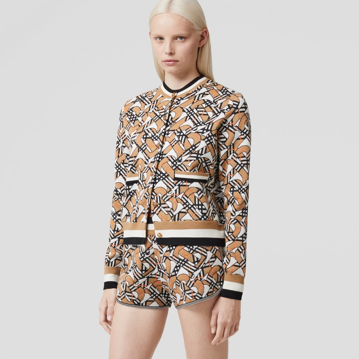Monogram Wool Blend Jacquard Cardigan - 2