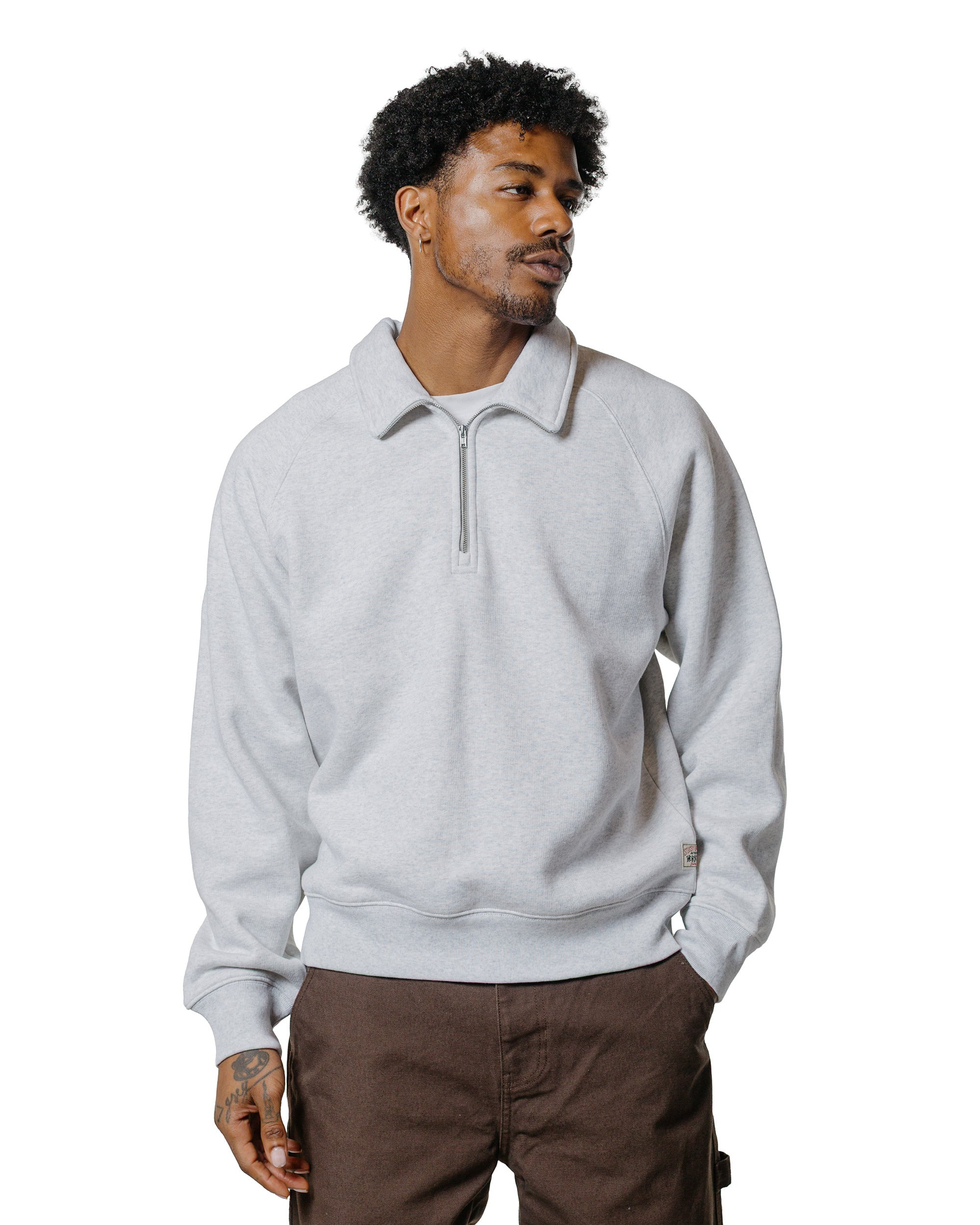 Stüssy Relaxed Half Zip Ash Heather - 2