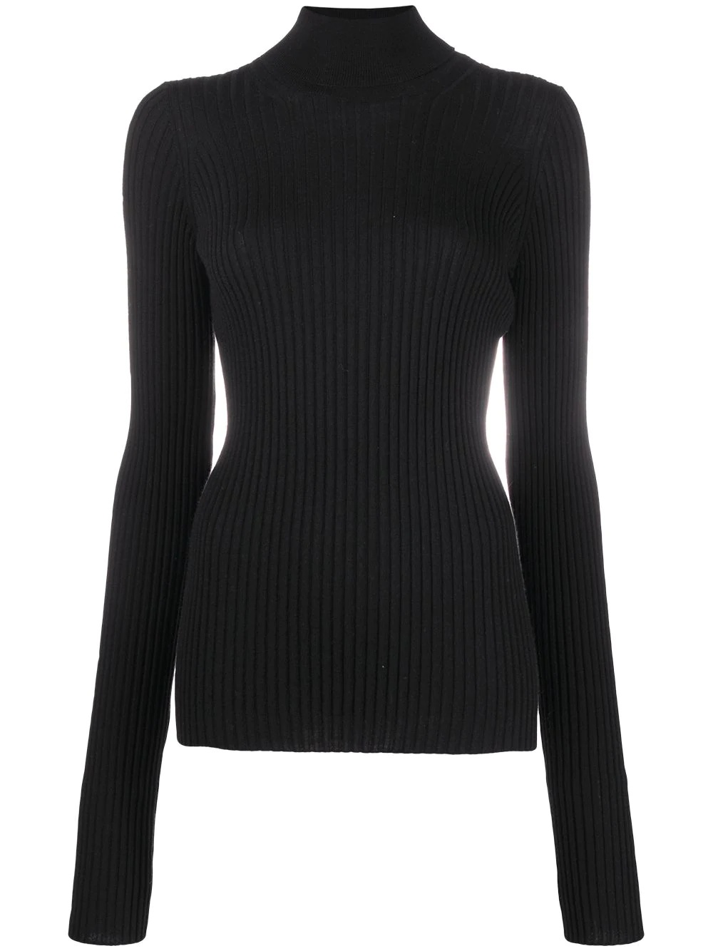 knitted roll-neck jumper - 1