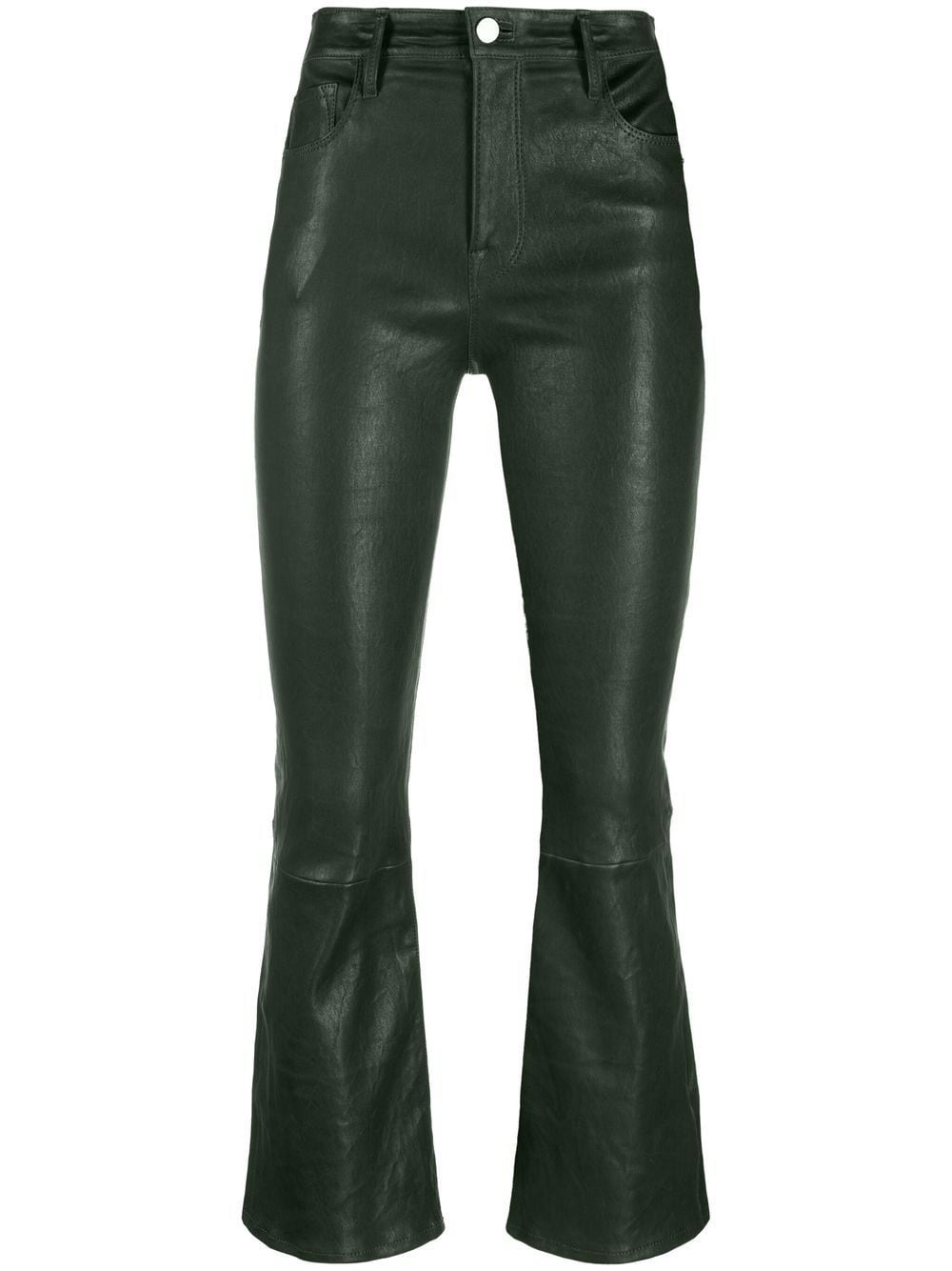 Le Crop leather flared trousers - 1