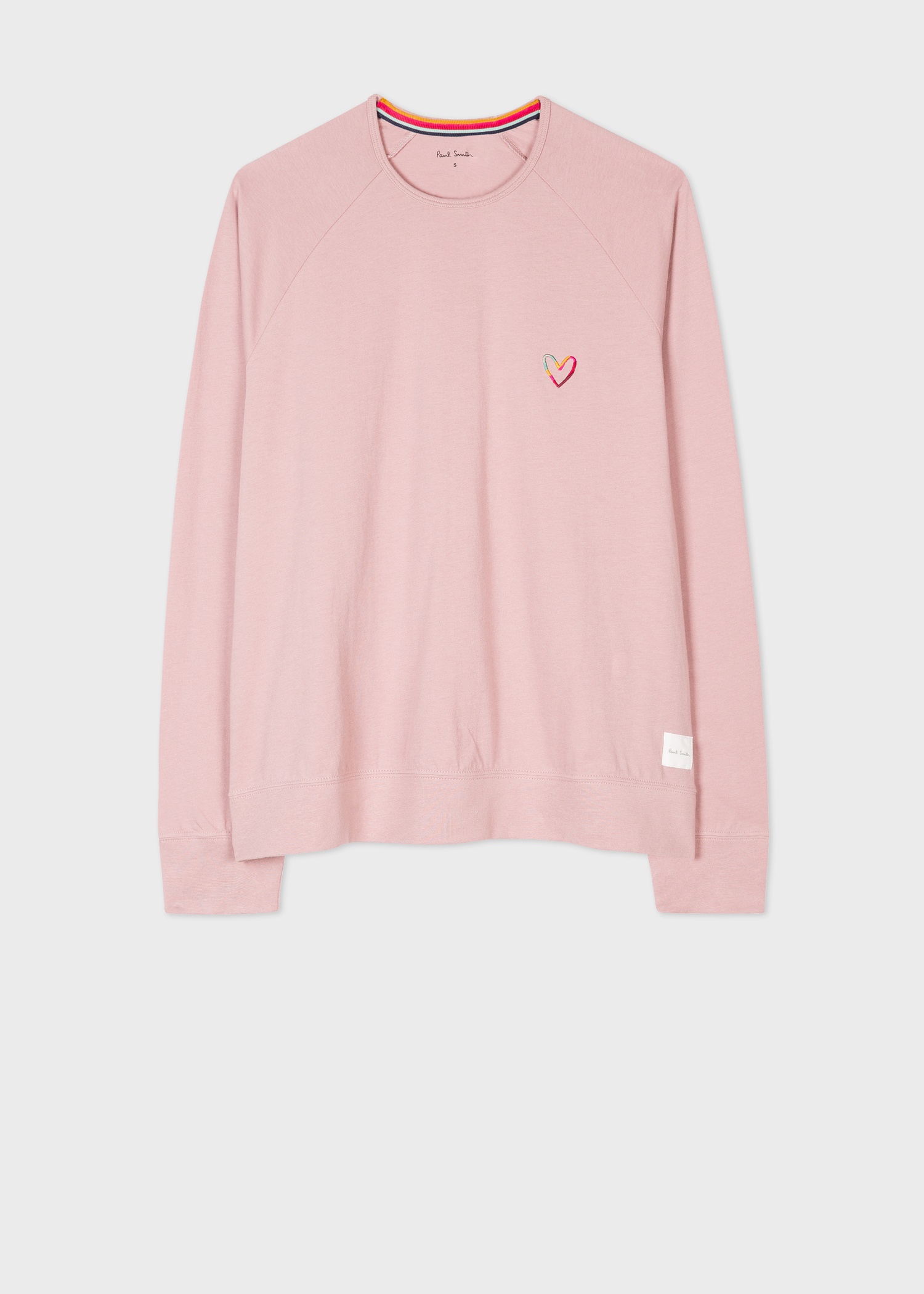 Women's Pink Long Sleeve 'Swirl' Heart Sweatshirt - 1