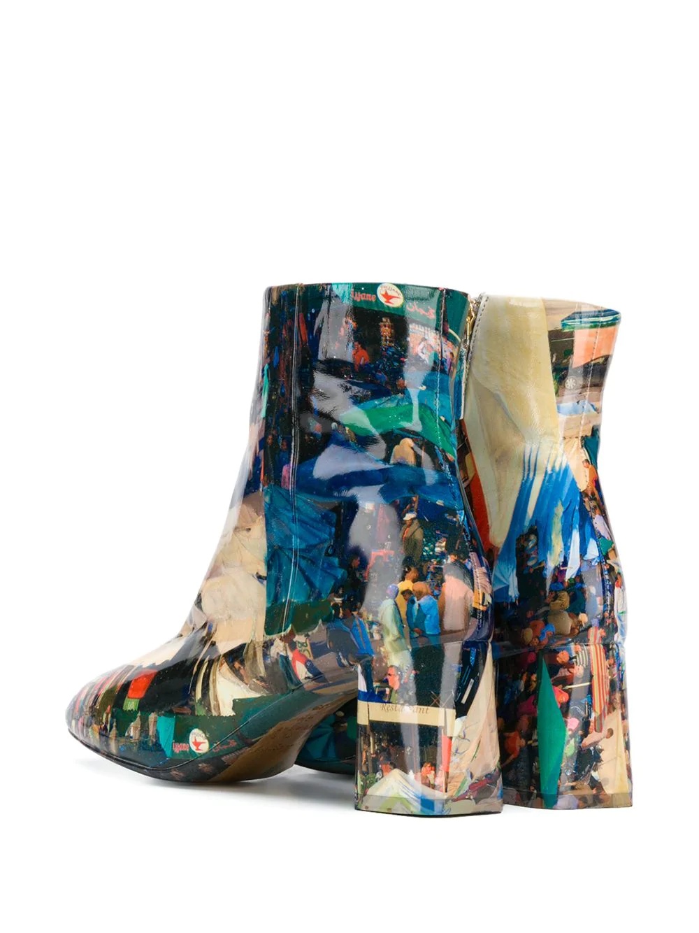 photo-print ankle boots - 3