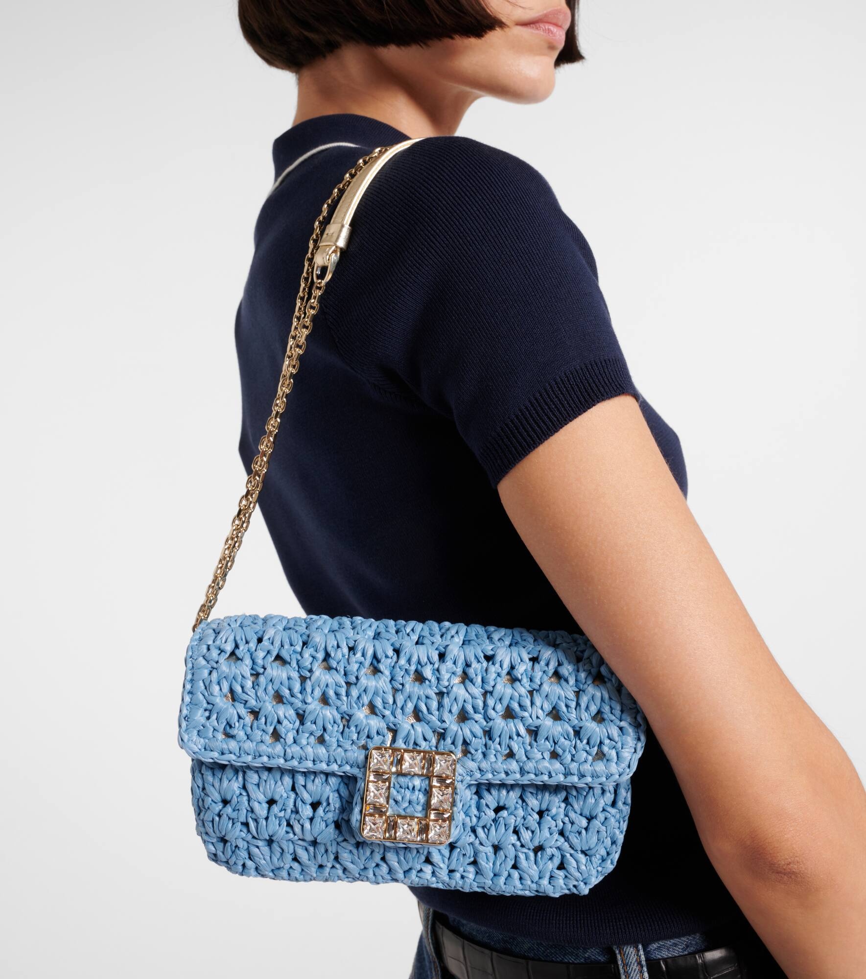 Jeu De Fille raffia shoulder bag - 2