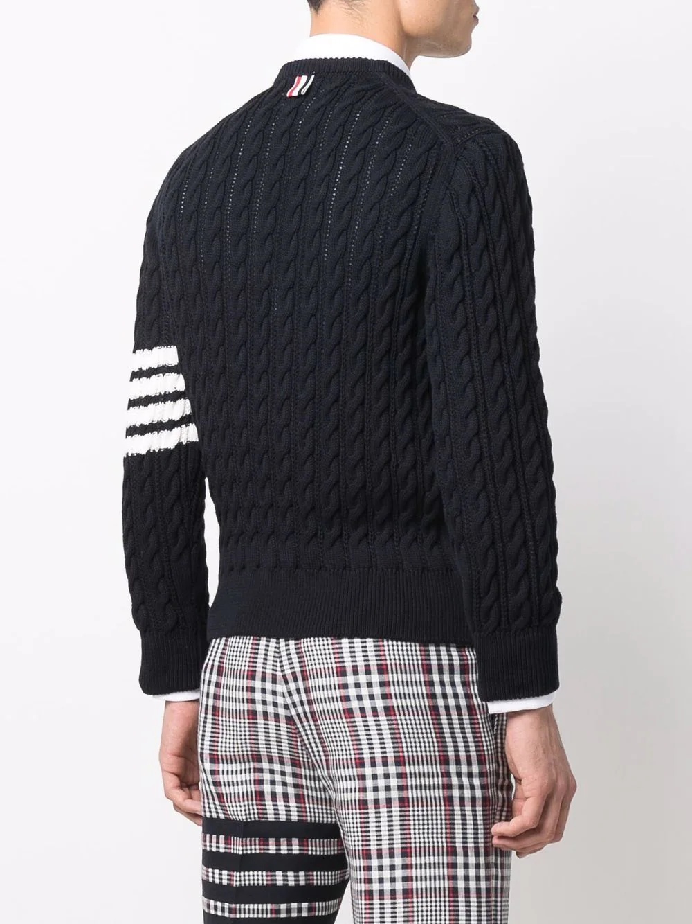 4-Bar cable-knit jumper - 4