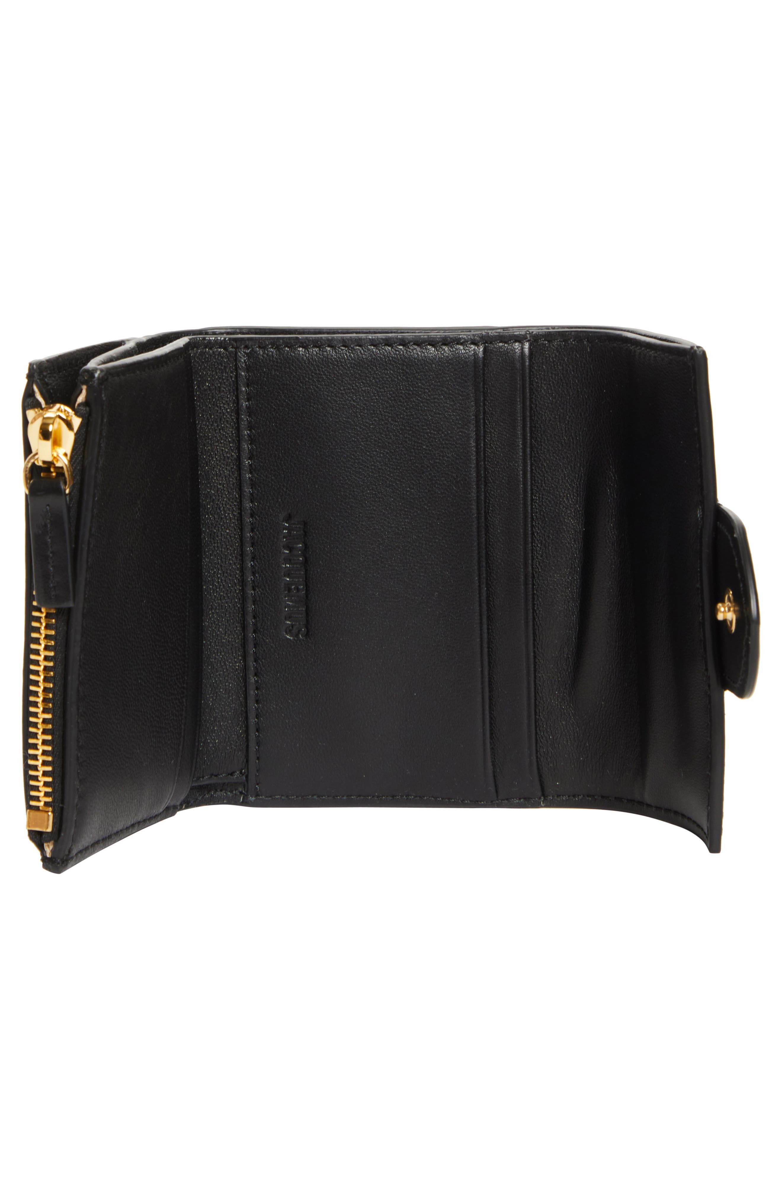 Jacquemus The Bambino Leather Wallet in Black 990 at Nordstrom - 2