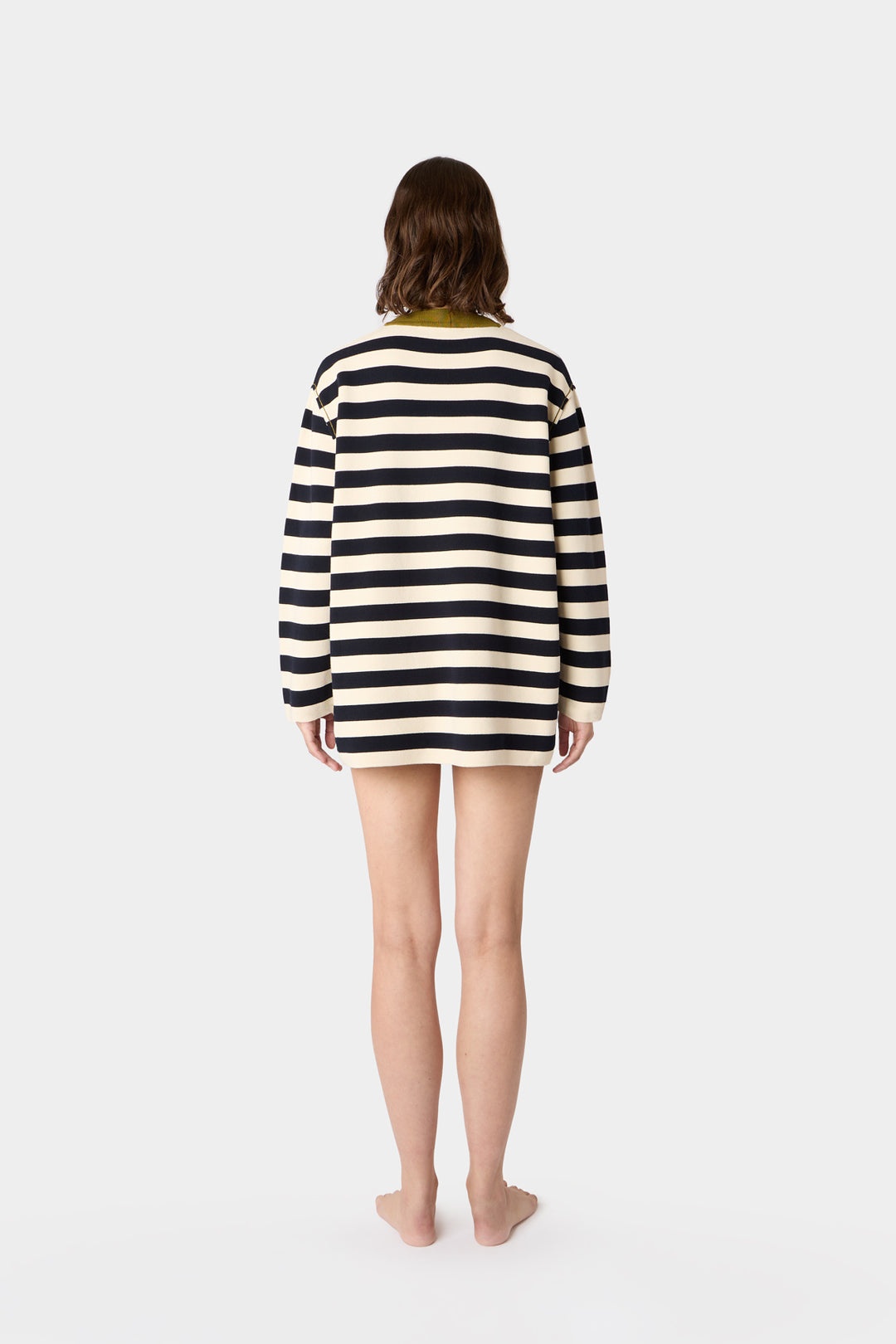 MAGLIAUNITA LONGSLEEVE T-SHIRT / cream & dark navy stripes - 8